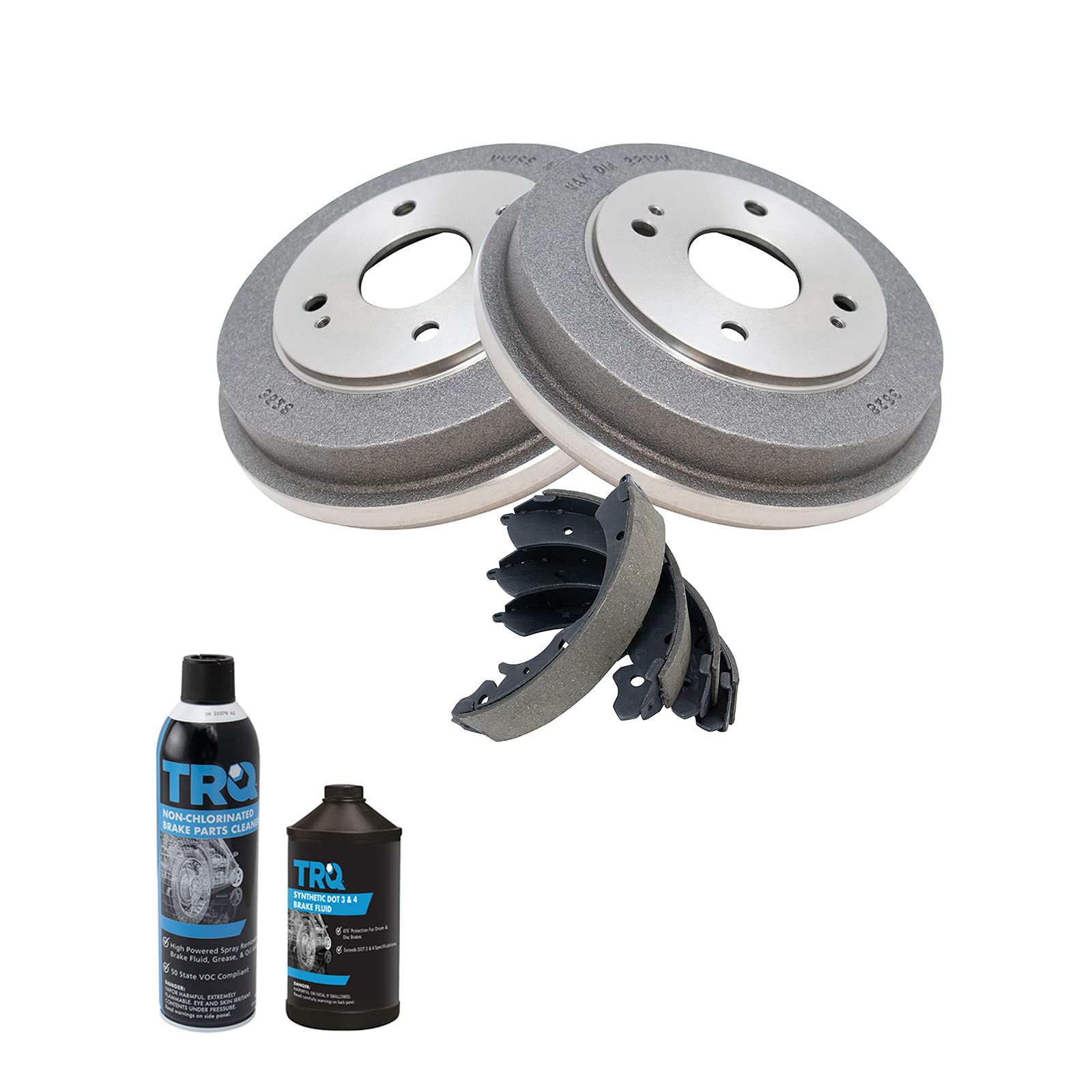 TRQ Rear Brake Shoe and Drum Kit for 1990-2002 Honda Accord - High Performance Braking System Replacement - Perfect for Daily Commuting & Highway Driving