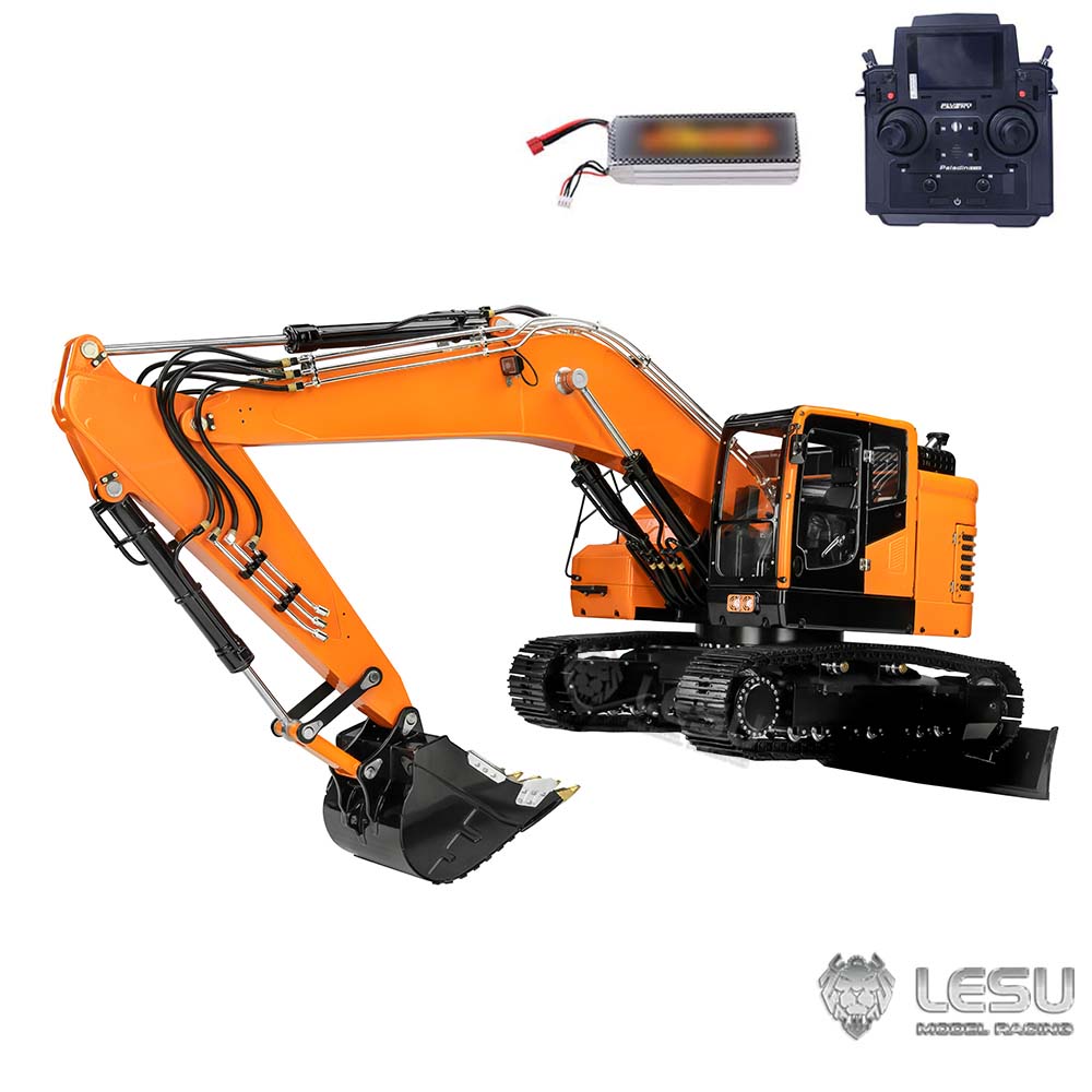 1/14 Scale Metal LESU RC Hydraulic Excavator ET26B - 2 Arms Remote Controlled Digger DIY Assembly Model for Construction Simulation & Hobby Collectors - Perfect for RC Enthusiasts, Construction Toy Lovers, and DIY Model Builders