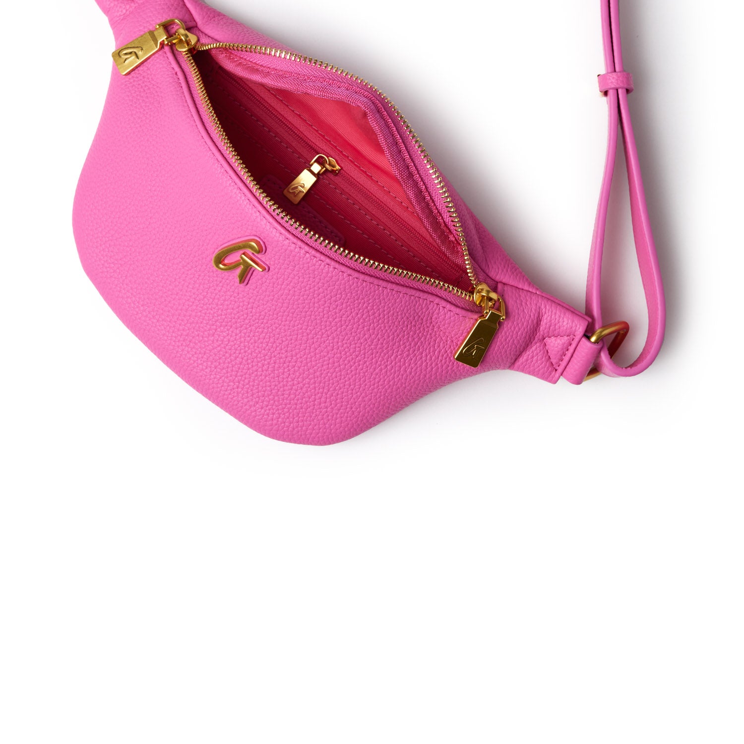 Mini Pebble Fanny Pack - Hot Pink Crossbody Bag for Women | Water-Resistant Waist Pack for Running, Hiking & Travel
