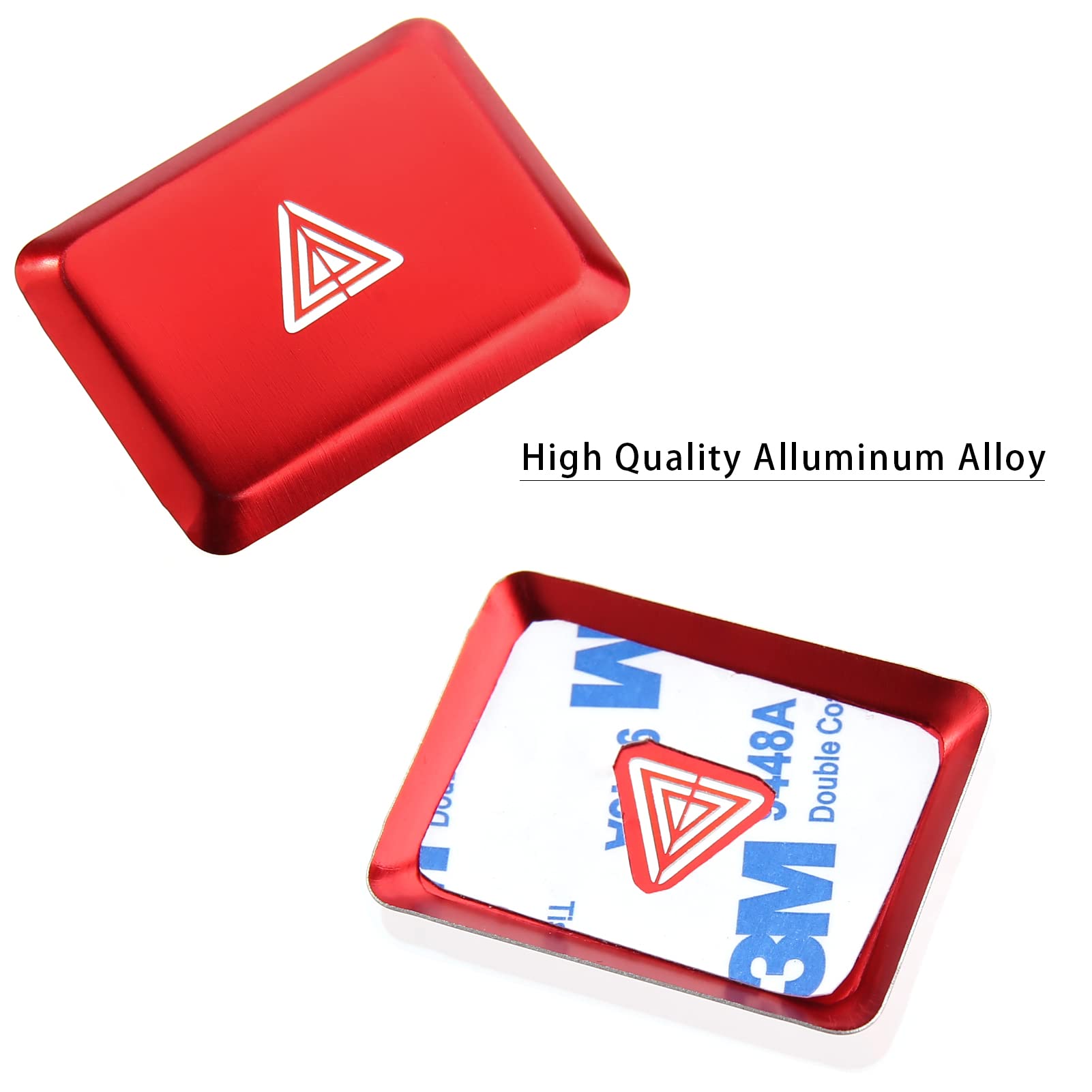 Honda Civic Accord CRV HRV Center Console Air Vent Button Cover - Red | Compatible Accessory for Hazard Warning Light | Perfect for Car Interior Protection & Customization