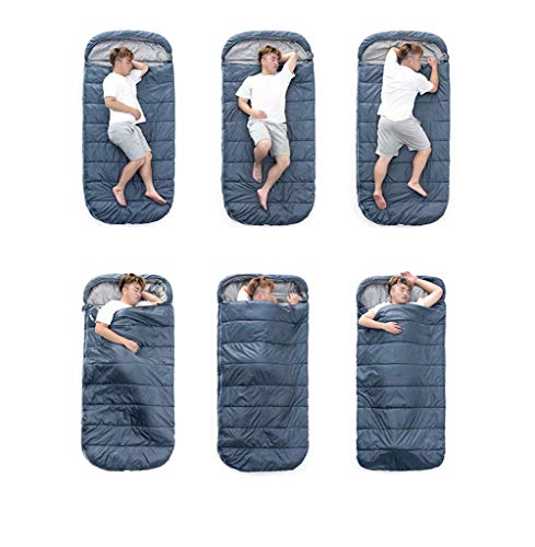 **Large Rectangular Sleeping Bag 230x100cm with Compression Sack - Lightweight & Waterproof for Camping, Hiking, Backpacking - Perfect for Men & Women Indoor & Outdoor Use - Ideal for Picnics, Travel & Adventure Trips**