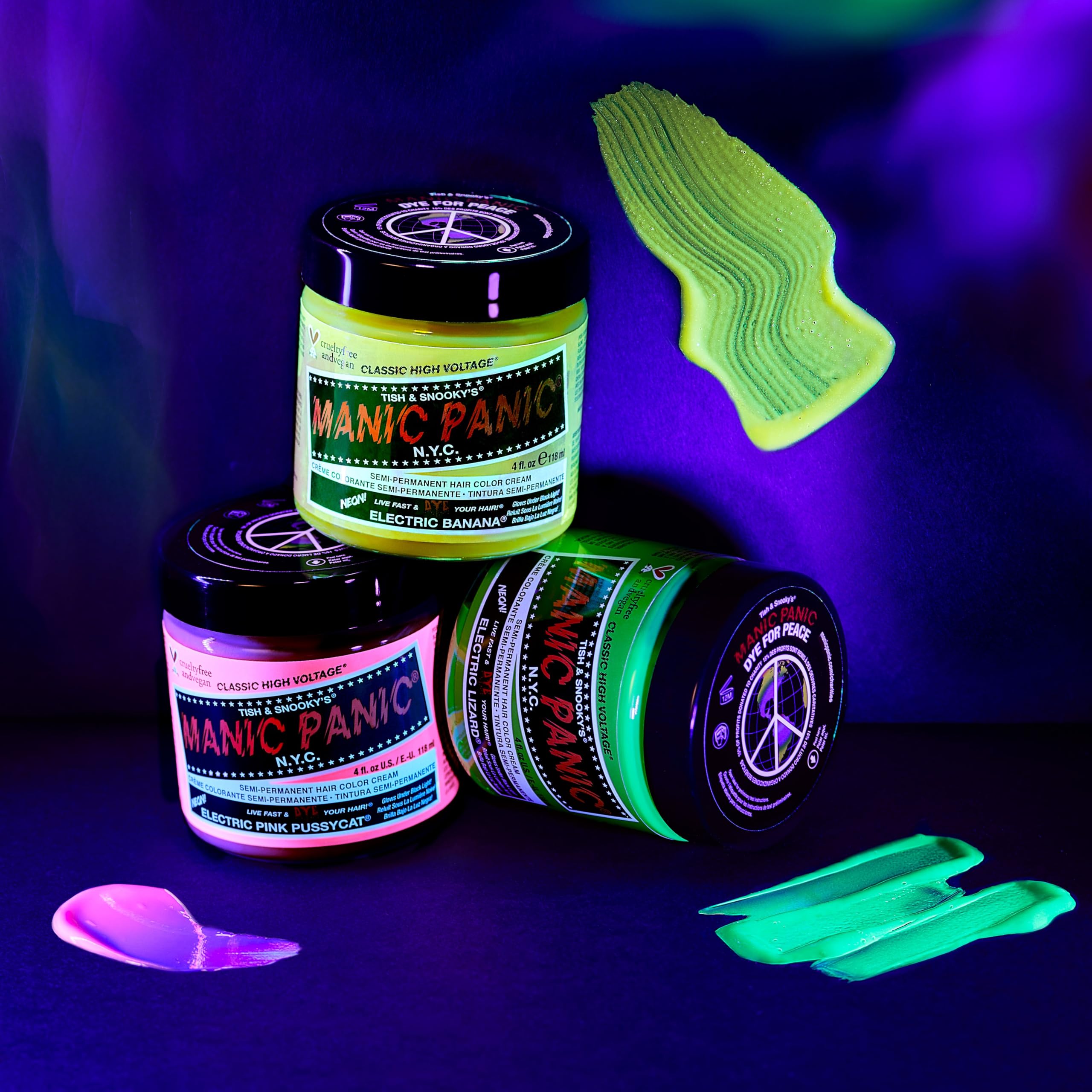 Manic Panic Electric Pink Pussycat Hair Dye - Vibrant Semi-Permanent Hair Color for Bold Looks | Perfect for Punk, Cosplay & Creative Hairstyles