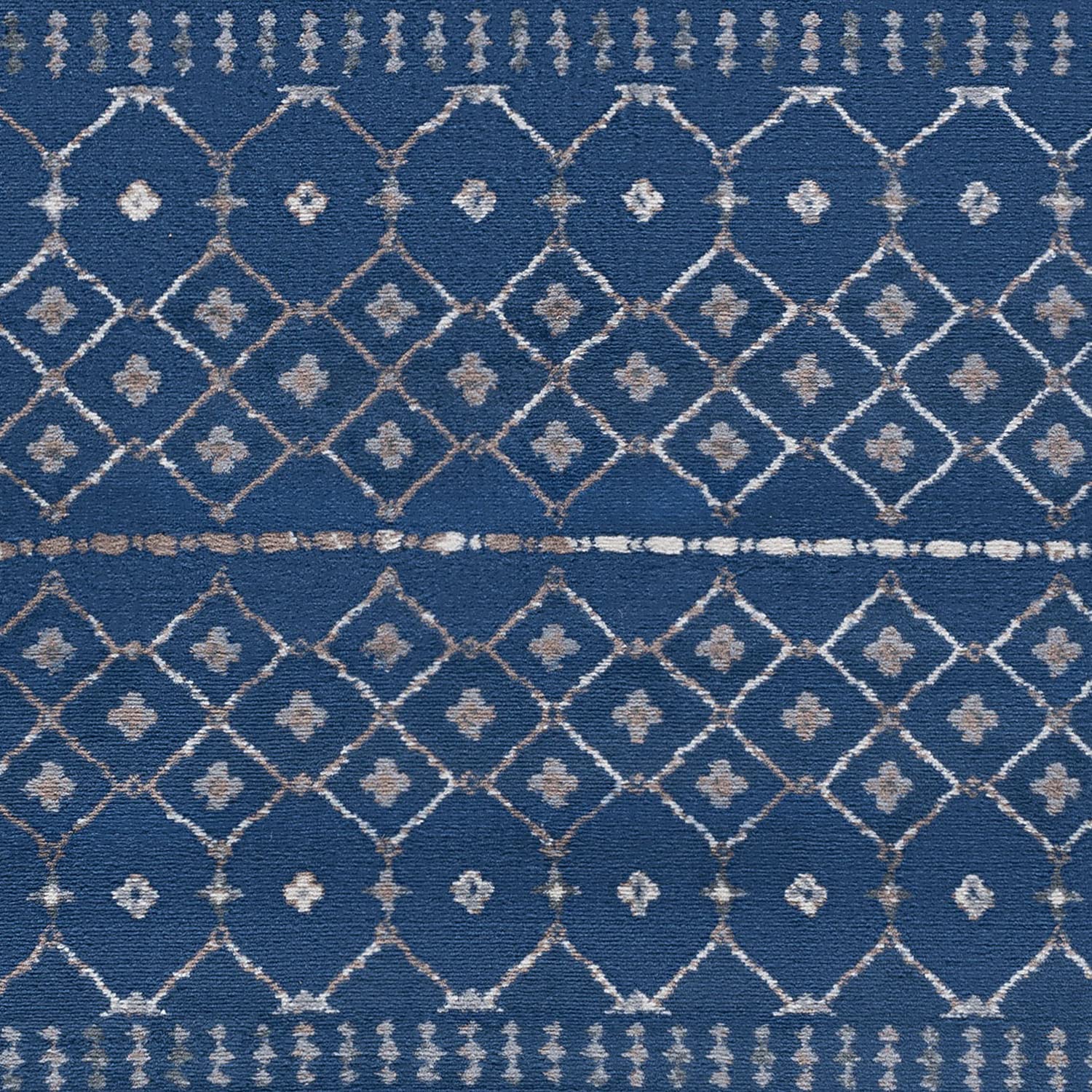 Modern Navy Blue 8x10 Area Rug - Soft Indoor Carpet for Living Room, Bedroom, Dining Room & Entryway - Non-Slip Contemporary Floor Rug - Perfect for Home Decor & High Traffic Areas