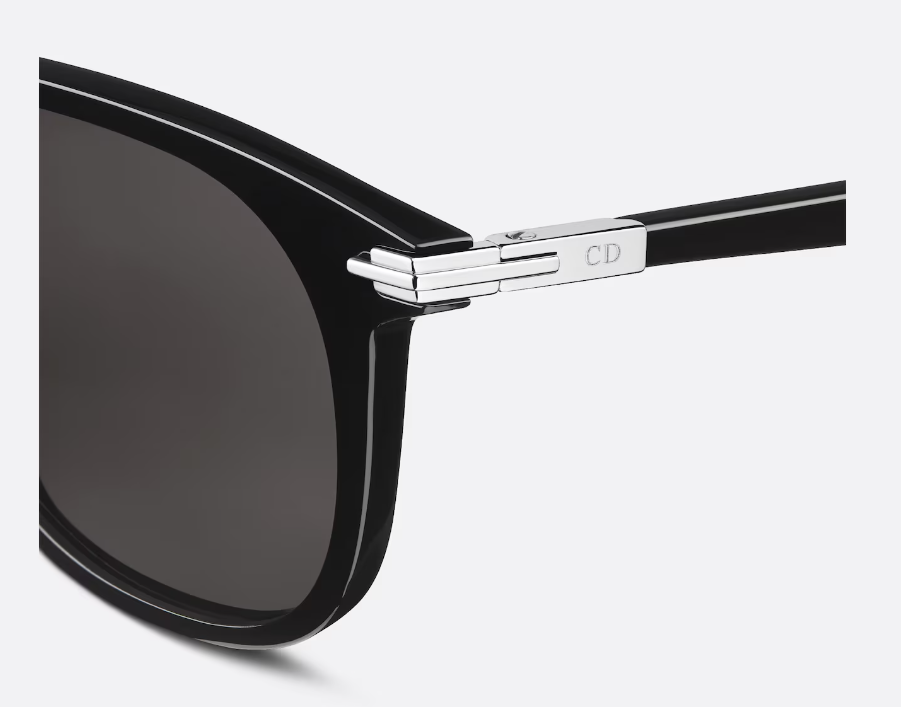 Christian Dior Men's Round Sunglasses SI 10A0 - Black/Grey Frame for Fashion & UV Protection | Perfect for Outdoor Activities, Driving & Summer Style