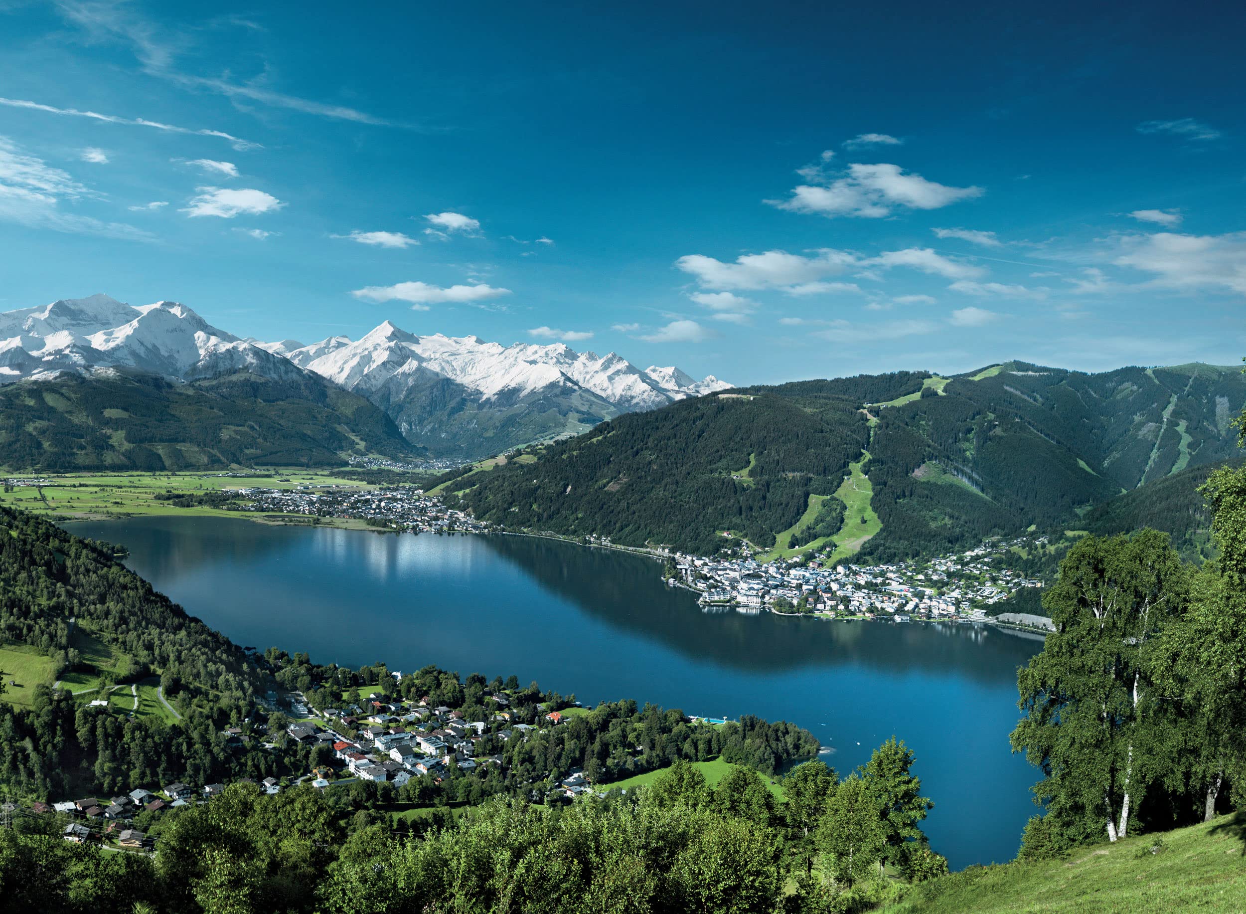 1000 Piece Wooden Jigsaw Puzzle - Lake Zell State of Salzburg Scenic Landscape Puzzle for Adults & Kids (29.5x19.7 Inches) | Challenging Puzzle Game, Family Fun Activity, Home Decor & Gift Idea