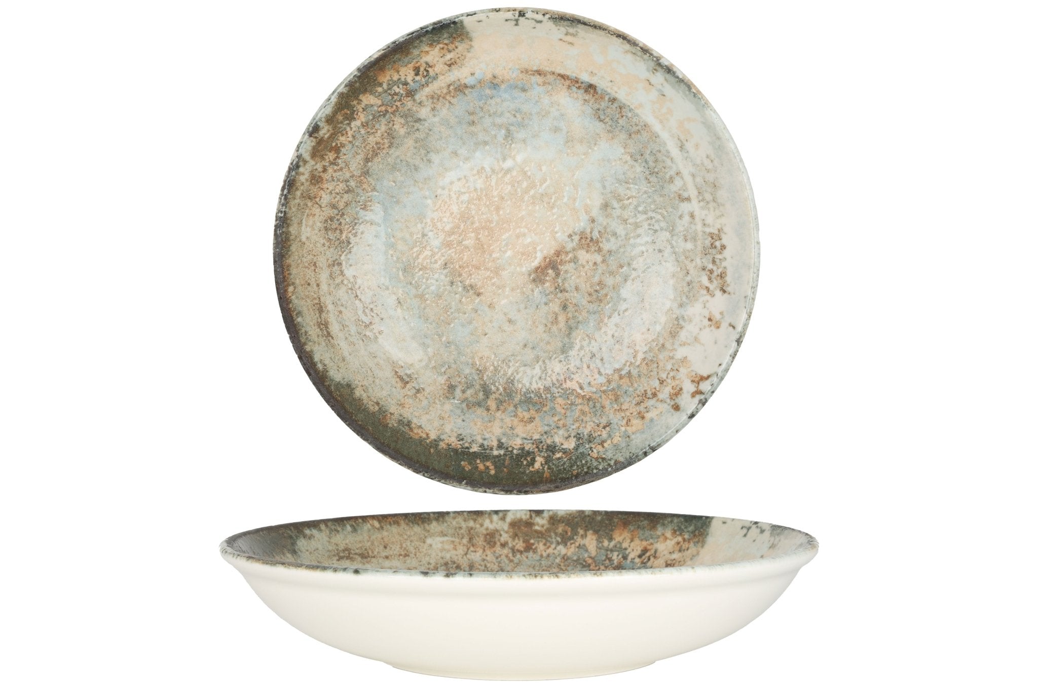 Handmade Obvara Ceramic Deep Plate 28cm (1800cc) - Rustic Dinnerware for Home Dining, Restaurant Serving & Special Occasions