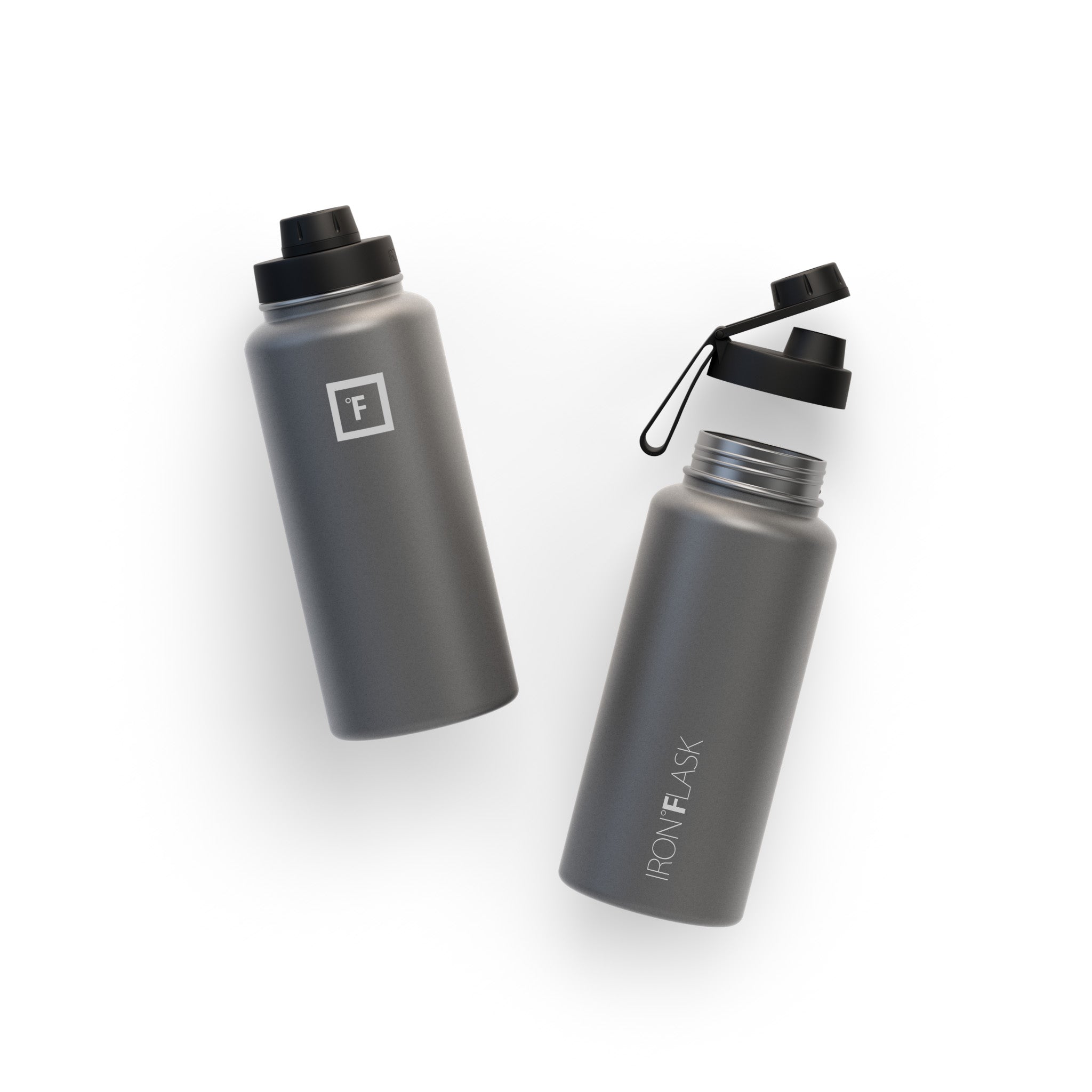 32 Oz Wide Mouth Water Bottle with Spout Lid - Leak Proof Stainless Steel Insulated Water Bottle for Gym, Hiking & Outdoor Activities