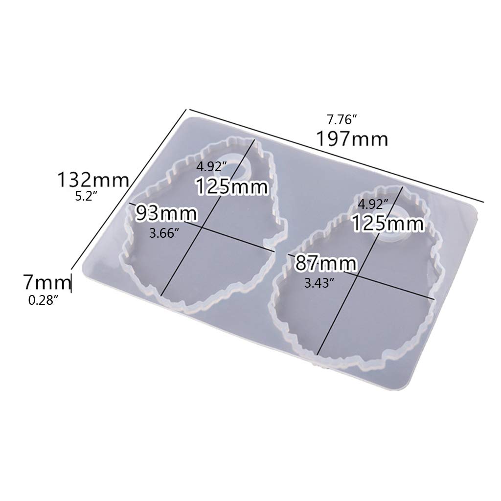 SupremeLife DIY Silicone Molds for Resin Casting - Irregular Round Cosmetic Makeup Palette Spatula Tools - Perfect for Epoxy Art, Jewelry Making & Nail Art Designs