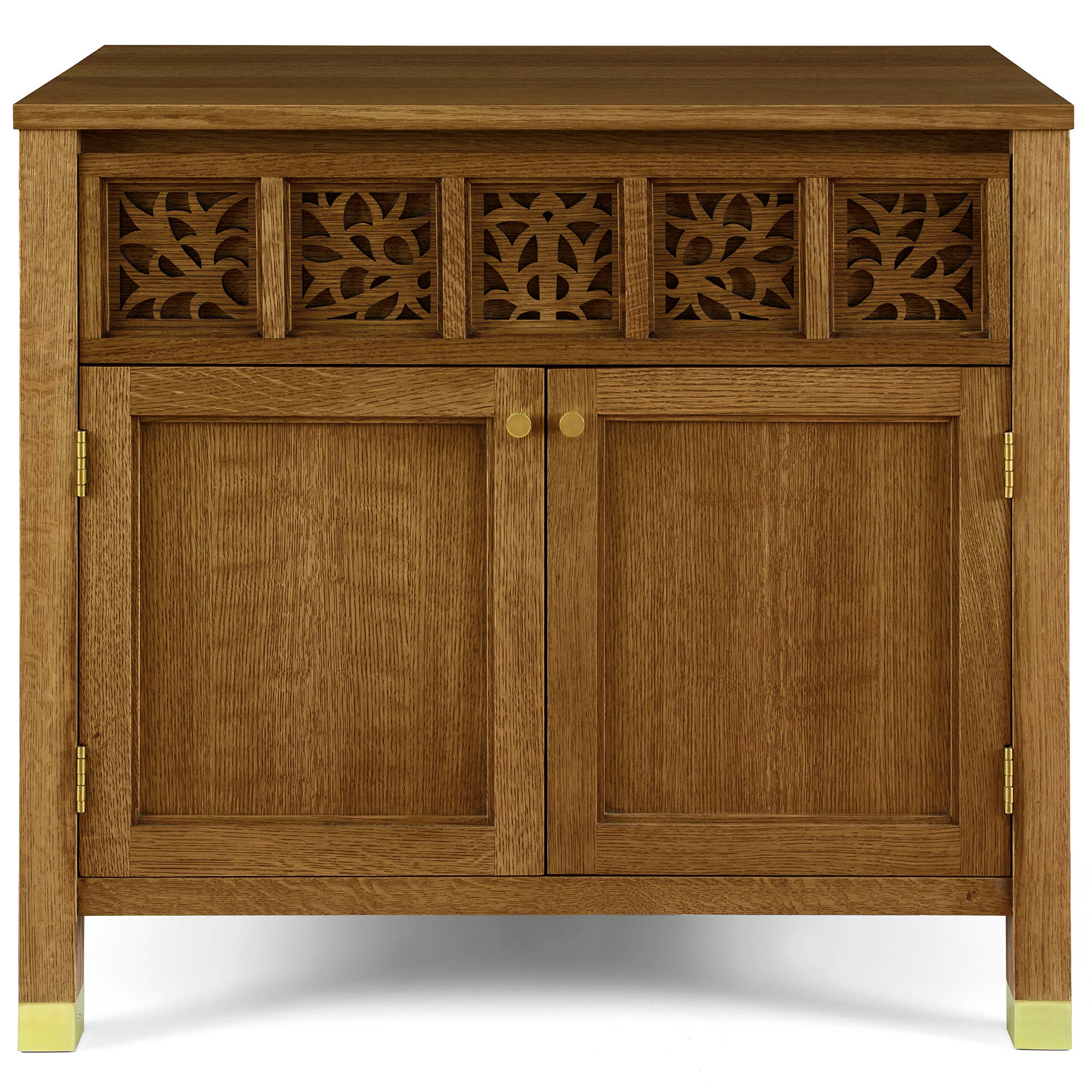 Surrey Hills Two Door Nightstand with Wood Top - Modern Bedside Table for Bedroom, Living Room, or Guest Room Storage