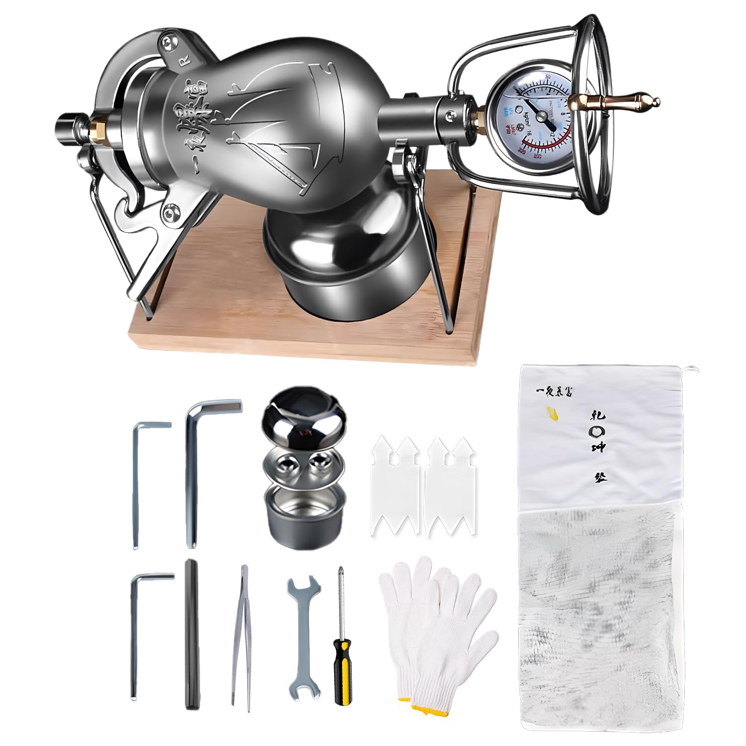 Stainless Steel Hot Air Popcorn Maker Machine - 260ml Large Capacity for Home Theater, Movie Nights & Parties - Healthy Oil-Free Snack Popper for Family Fun