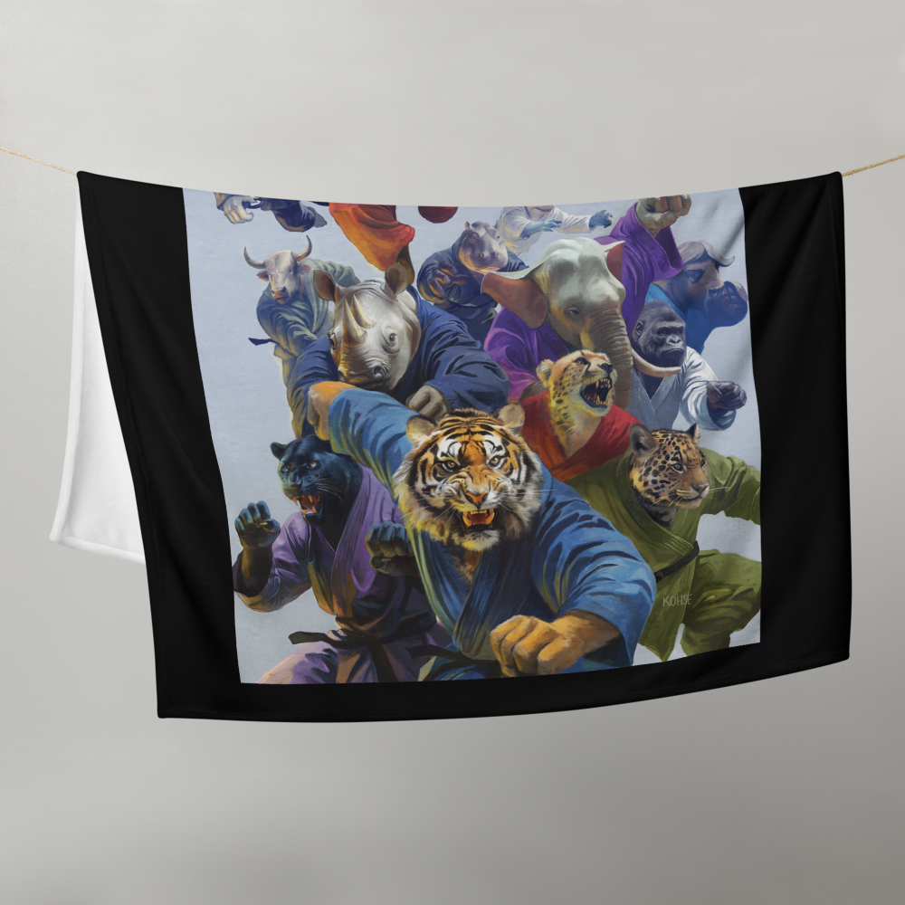 Zoo Jitsu Fighters #1 Cover A Kohse Throw Blanket - Soft Flannel Blanket for Anime Fans, Home Decor & Cozy Nights | Perfect for Sofa, Bed, Gift Giving