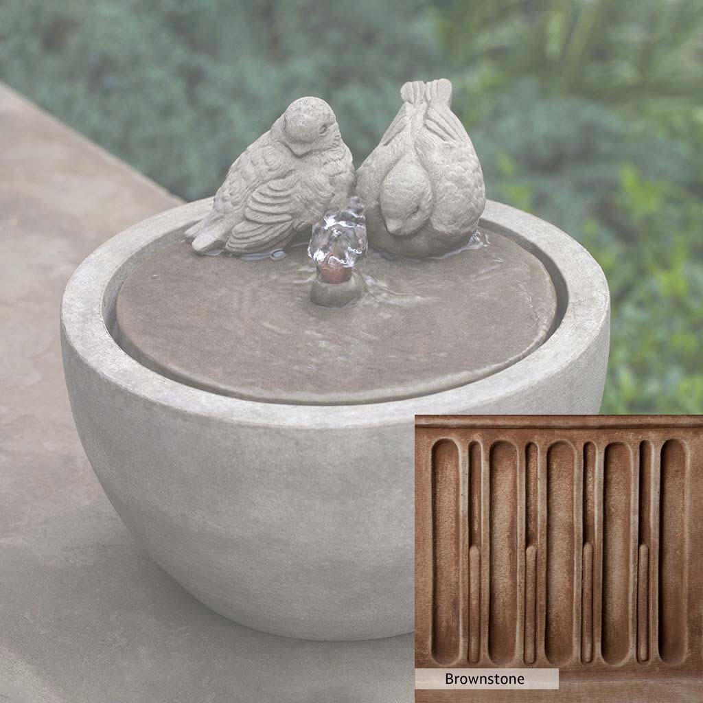 Campania International M Series Bird Fountain - Elegant Outdoor Garden Decoration for Birds | Perfect for Patio, Yard & Garden Decor