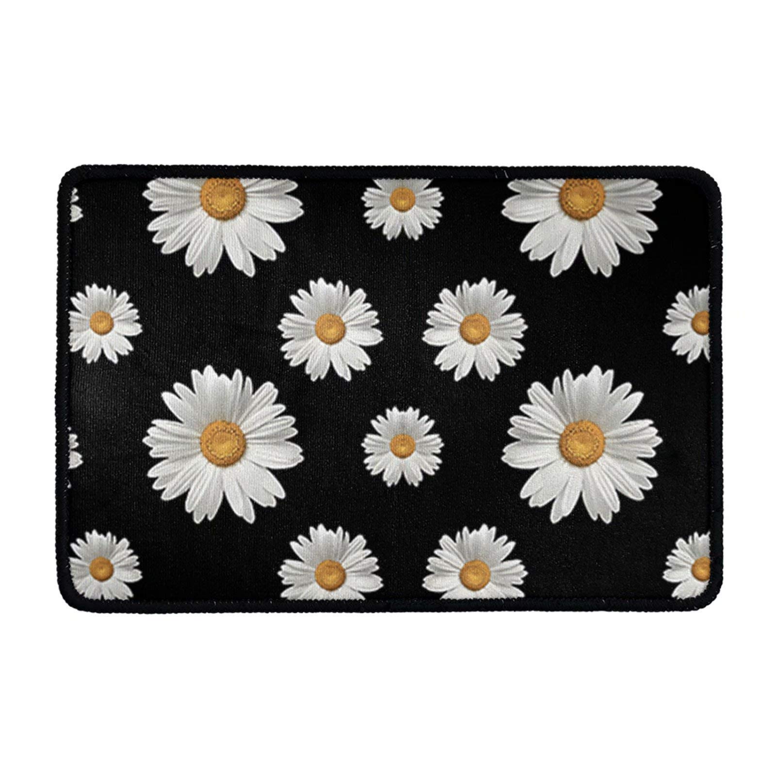 **Forchrinse Cute Daisy Flower Welcome Rug - Non-Slip Indoor/Outdoor Doormat for High Traffic Areas - Perfect for Entryway, Porch, and Patio Decor**