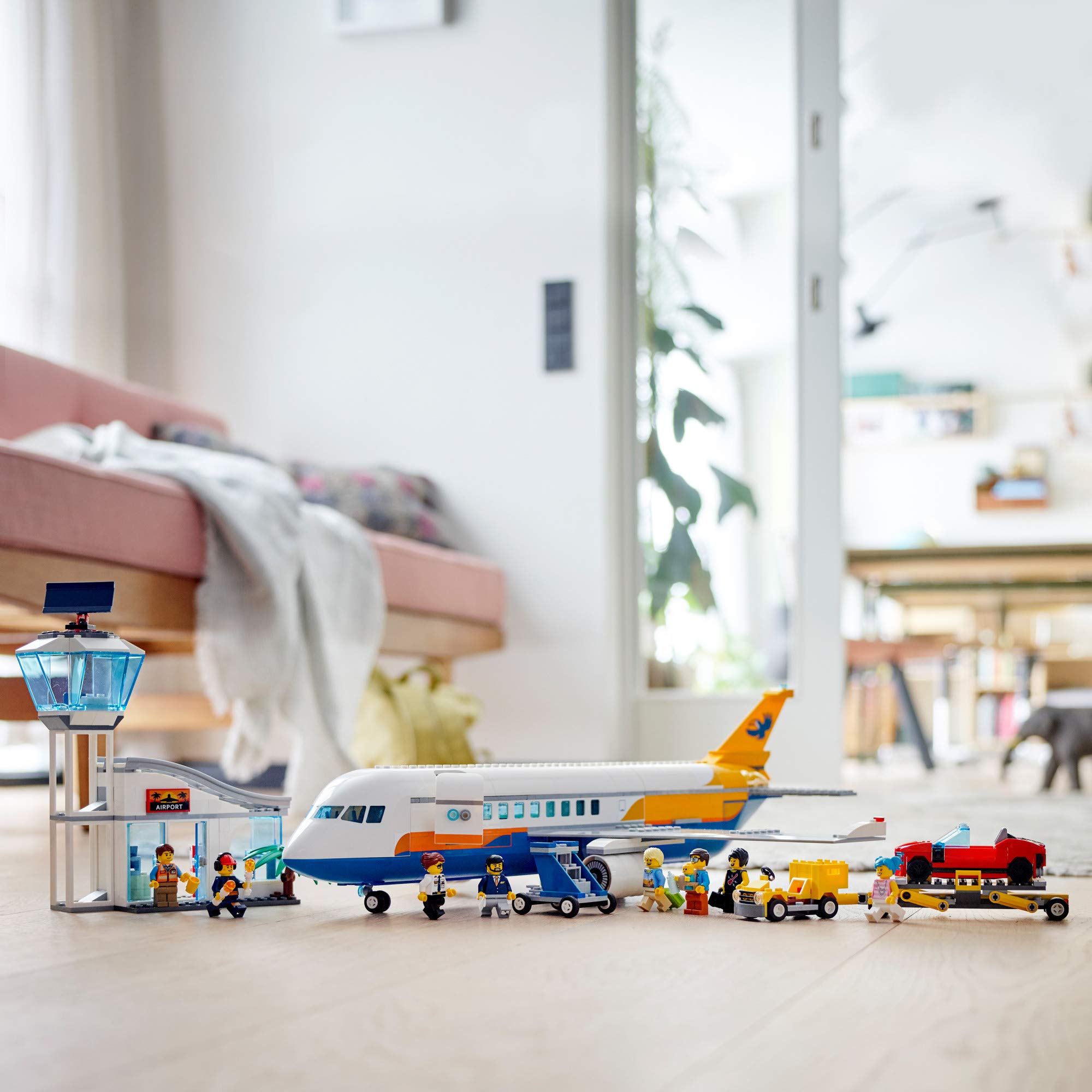 LEGO City Passenger Airplane 60262 Building Kit - Airport Playset with Radar Tower, Truck & Car Elevator, 8 Minifigures (669 Pieces) | Perfect for Kids Ages 6+ | Creative Air Travel & Role Play Toy Gift
