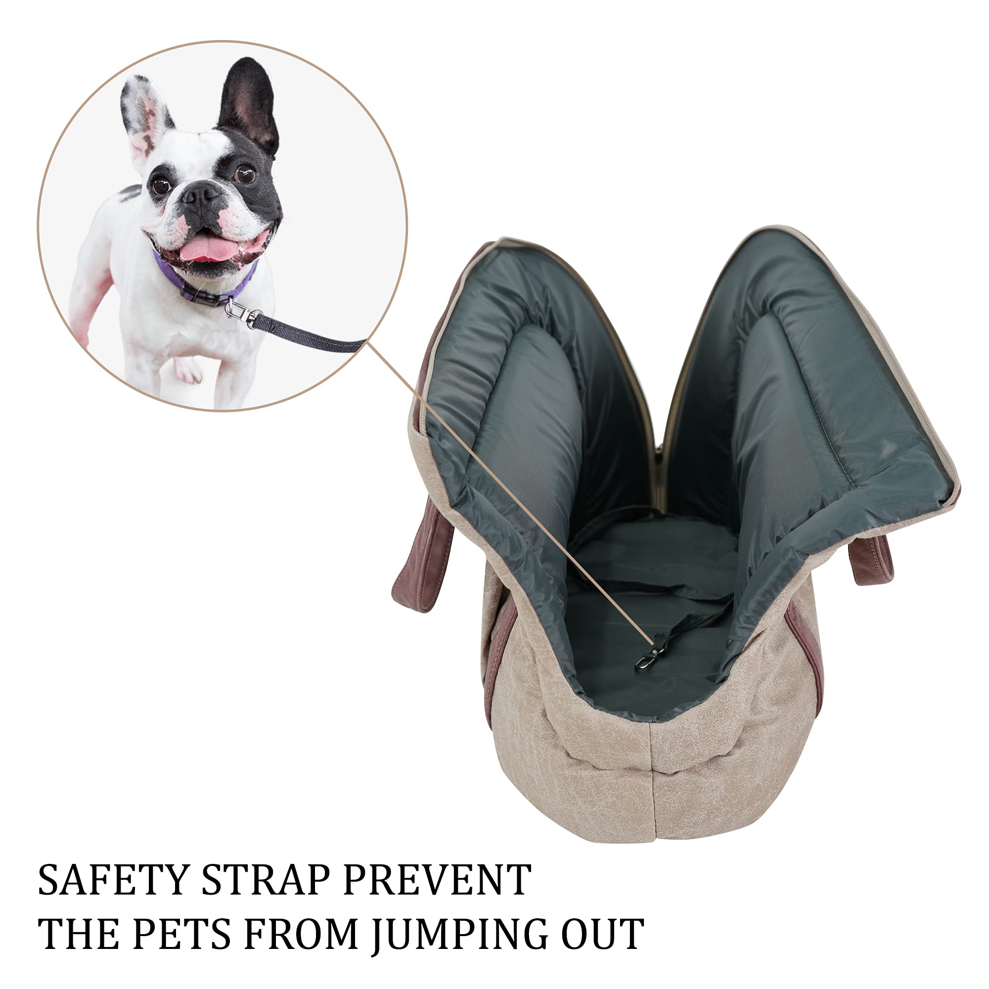 SUSSEXHOME Small Pet Carrier for Dogs & Cats - Washable Semi-Open Travel Tote Bag with Adjustable Strap (9.8