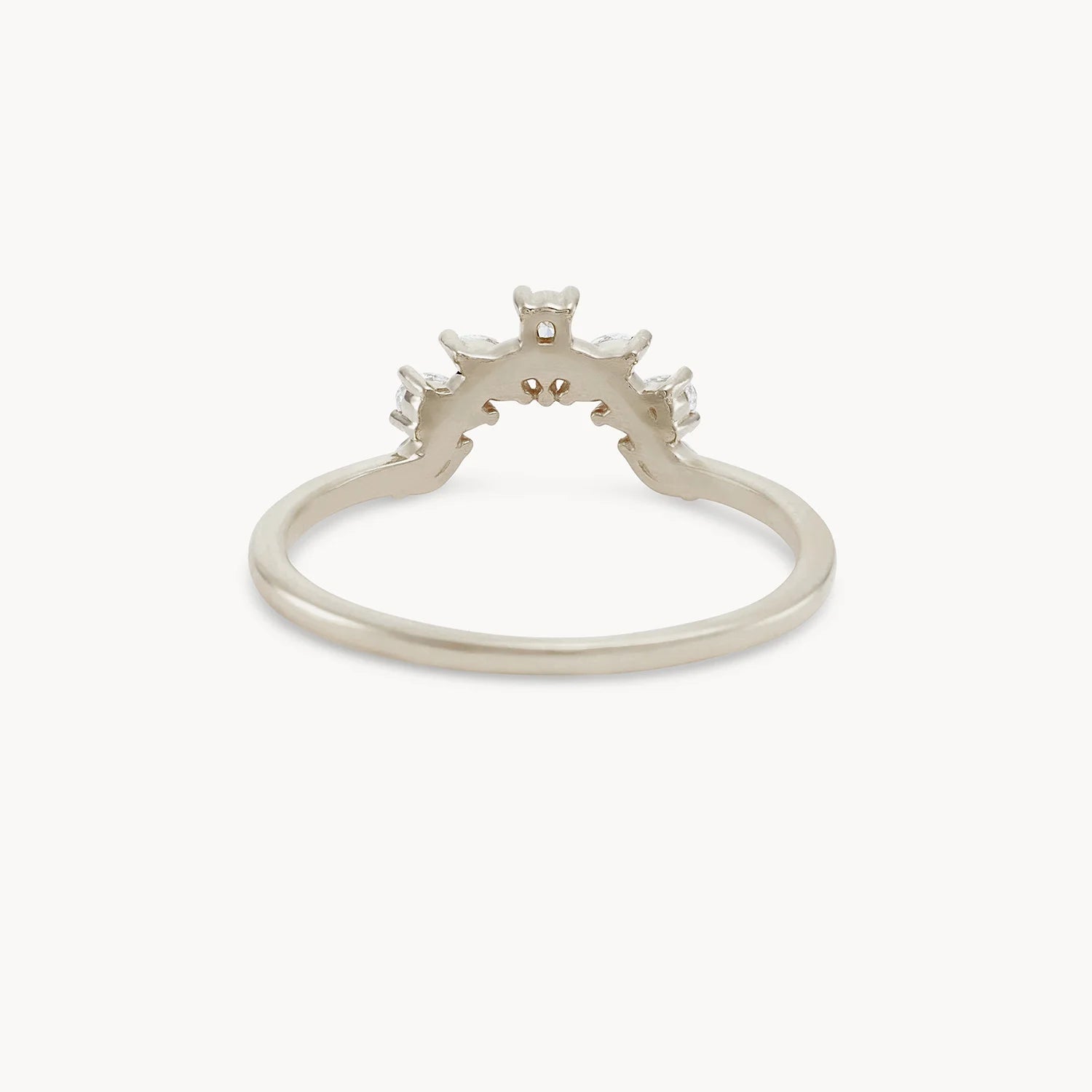14K White Gold Diamond Band Ring for Women - Elegant Stackable Wedding Ring, Anniversary Gift, or Everyday Jewelry