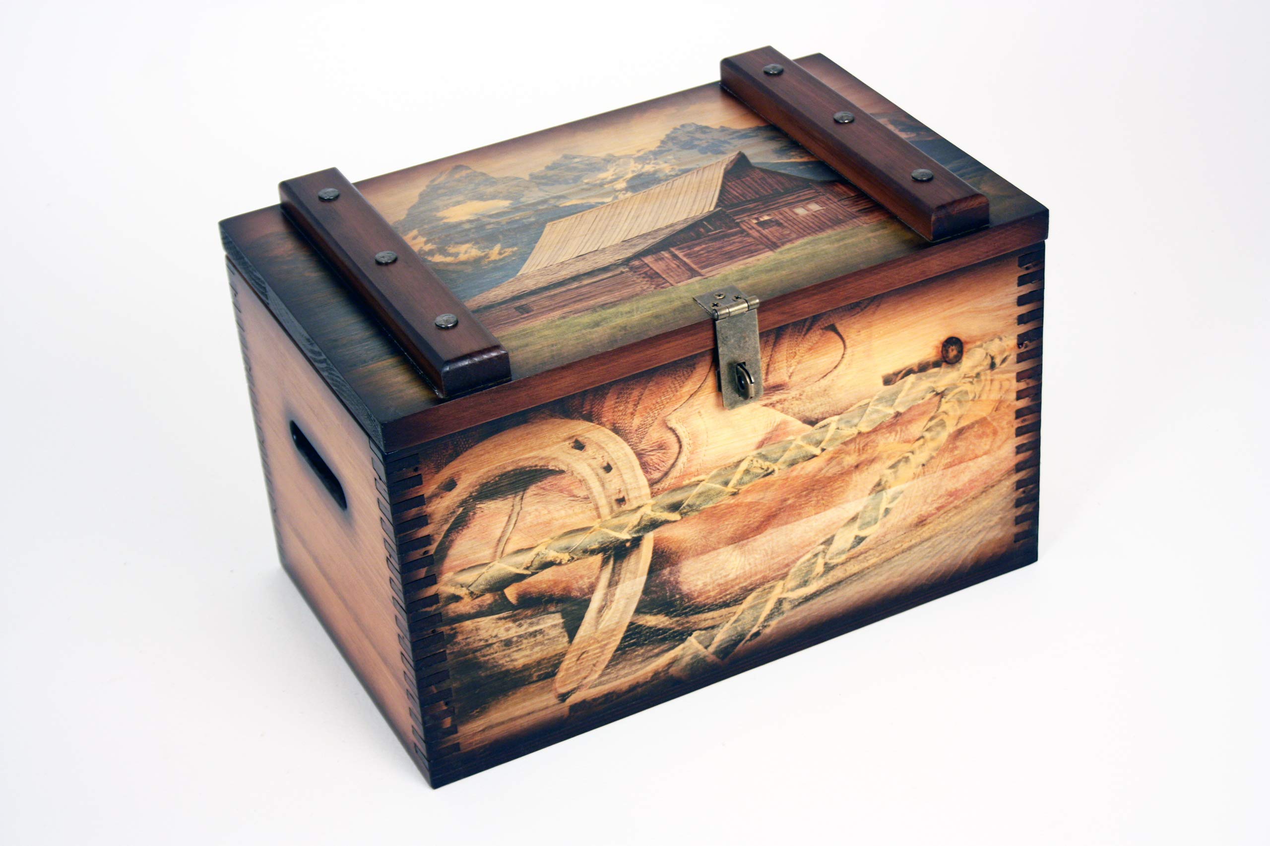 Grand Teton Cowboy Ammo Box - Durable Metal Ammo Storage for Hunting & Shooting - Perfect for Outdoor Adventures, Gun Range & Collectors