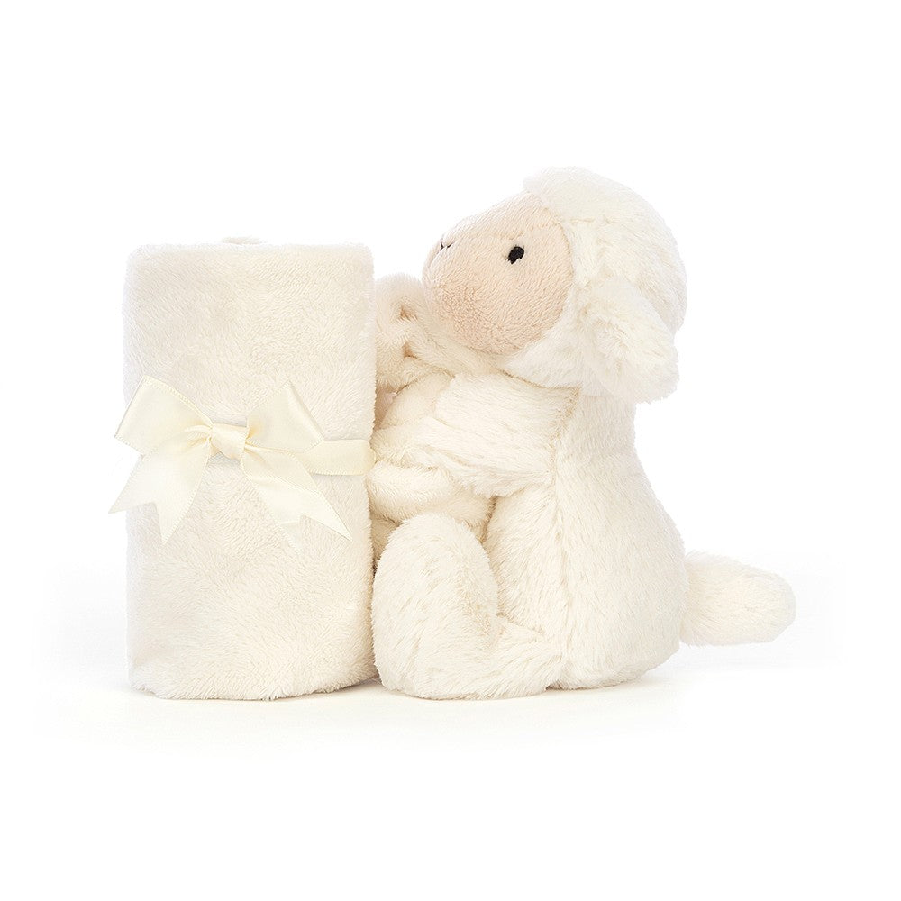Jellycat Bashful Lamb Soother - Ultra Soft Plush Stuffed Animal for Babies & Toddlers - Perfect for Cuddling, Nursery Decor, and Comforting Gifts