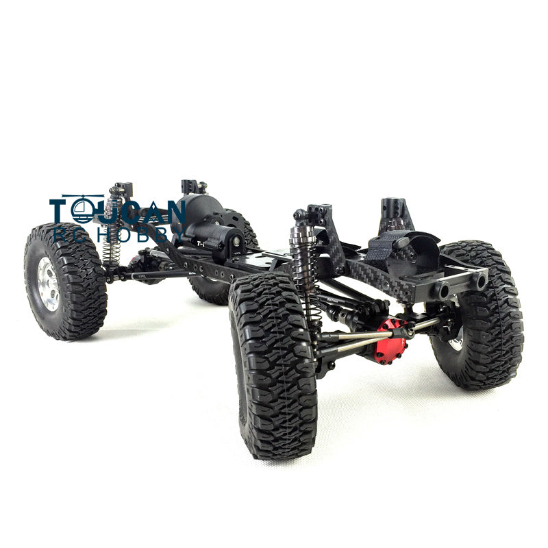 1/10 Scale TFL Crawler 4WD SCX10 II RC Rock Crawler - Carbon Fiber Metal Chassis, Remote Control Off-Road Vehicle (Body Shell Not Included) - Perfect for Trail Crawling, Rock Racing & Outdoor RC Adventures