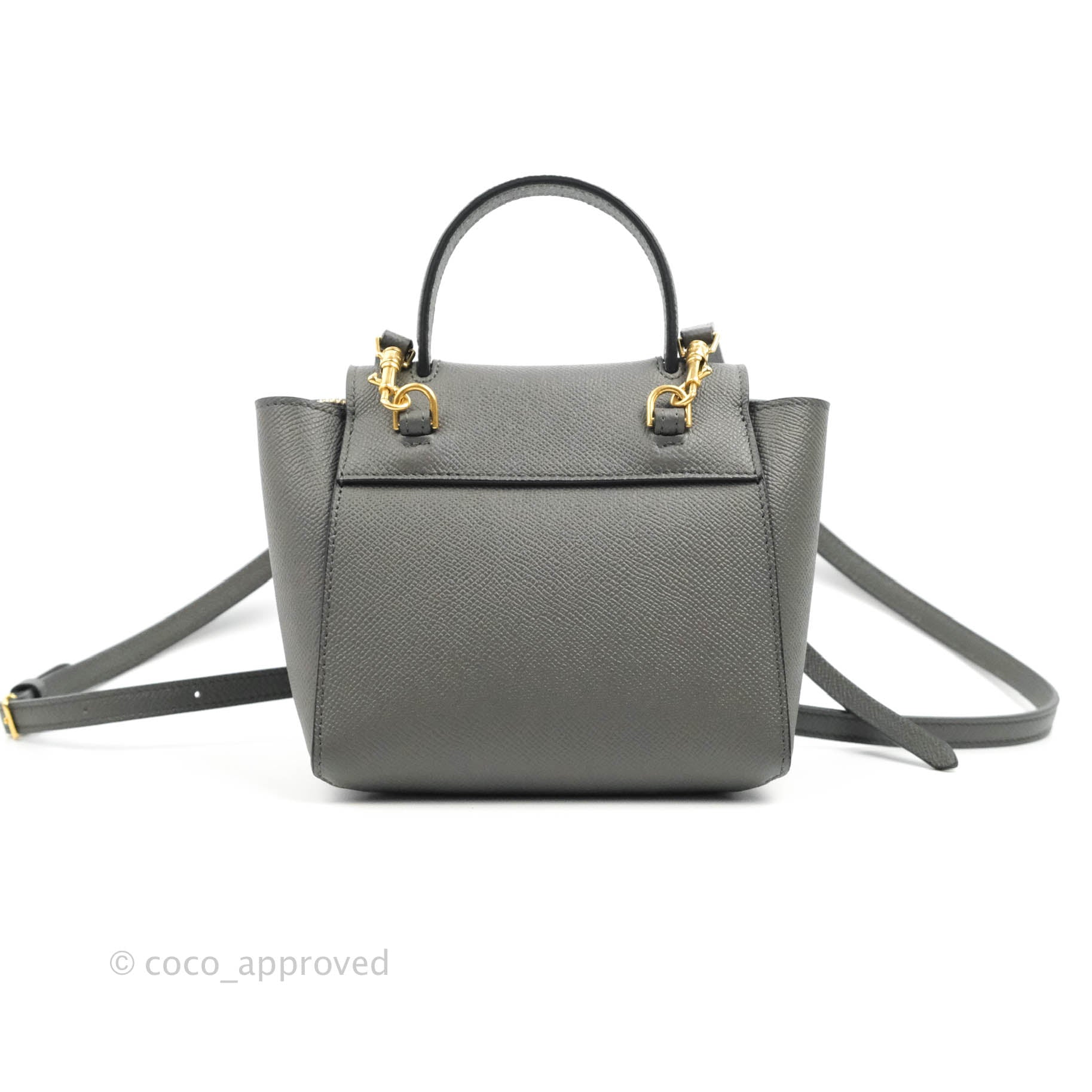 Celine Pico Belt Bag in Grey Grained Calfskin with Gold Hardware - Perfect for Everyday Use, Travel & Fashion Accessories