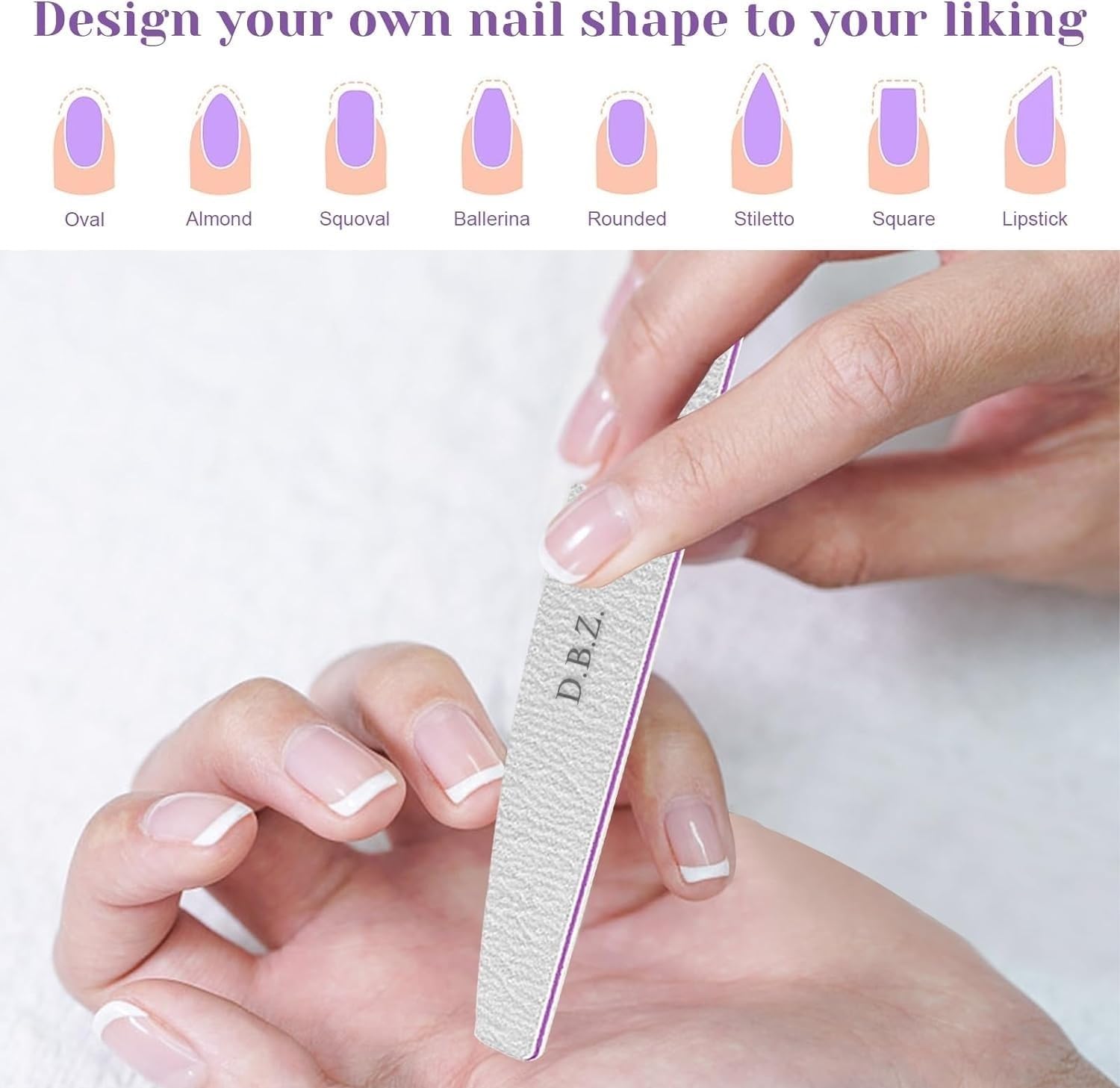 D.B.Z.® Professional Nail Art Kit - 12 Glitter Glass Bottles, 100 Fake Nails, 5 Nail Tapes, 15 Nail Brushes, 2 Dotting Pens & Glue - DIY Manicure Set for Home Salon, Parties & Gift Giving