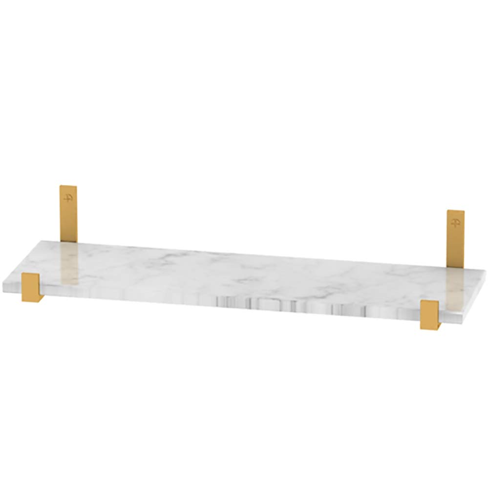 GUOWEI Floating Wall Shelf - Modern Wall-Mounted Storage Ledge for Living Room, Bathroom, Bedroom - Display Organizer Tray in Gray, 60x20cm - Perfect for Decor, Books, Plants & Home Organization