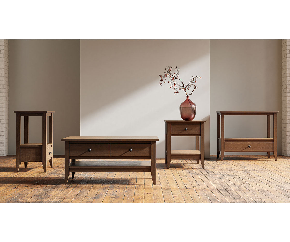 Modern Manhattan Wedge Side Table - Sleek & Space-Saving Accent Table for Living Room, Bedroom, or Office - Perfect for Small Spaces & Home Decor