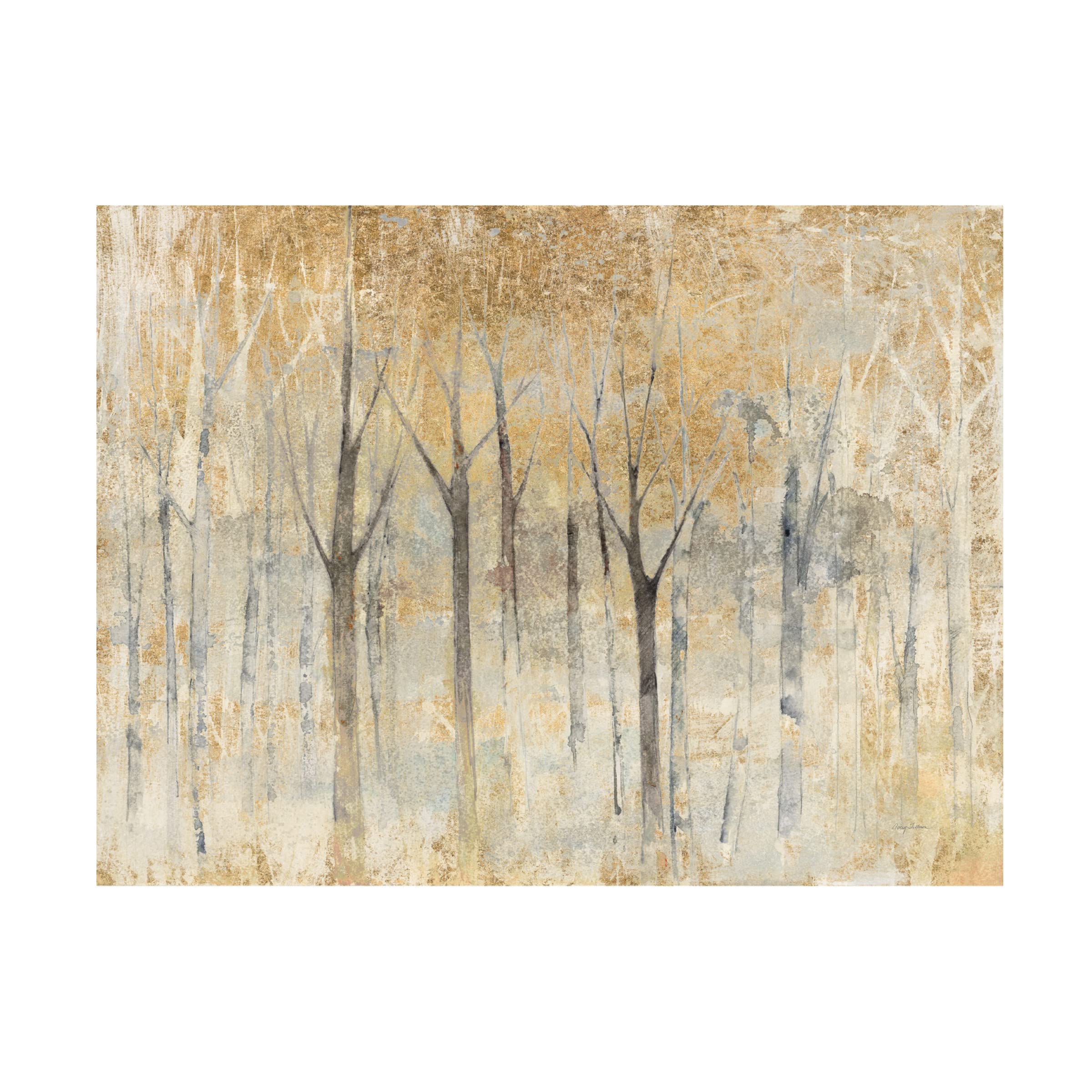 Trademark Fine Art 'Seasons End Gold' Canvas Wall Art by Avery Tillmon - Elegant Home Decor for Living Room, Bedroom & Office