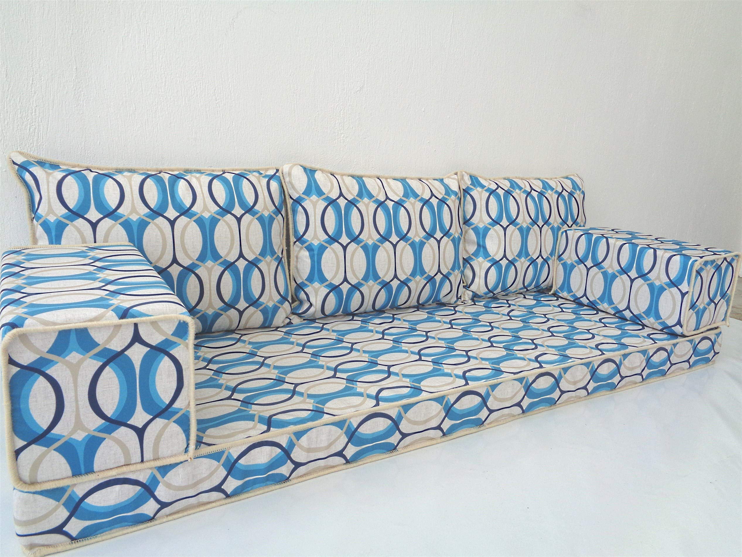Comfy Floor Seating Sofa - Soft Pallet Cushions for Living Room, Patio, Balcony | Oriental Style Arabic Couches & Bench Cushions | Perfect for Meditation, Lounge & Outdoor Relaxation