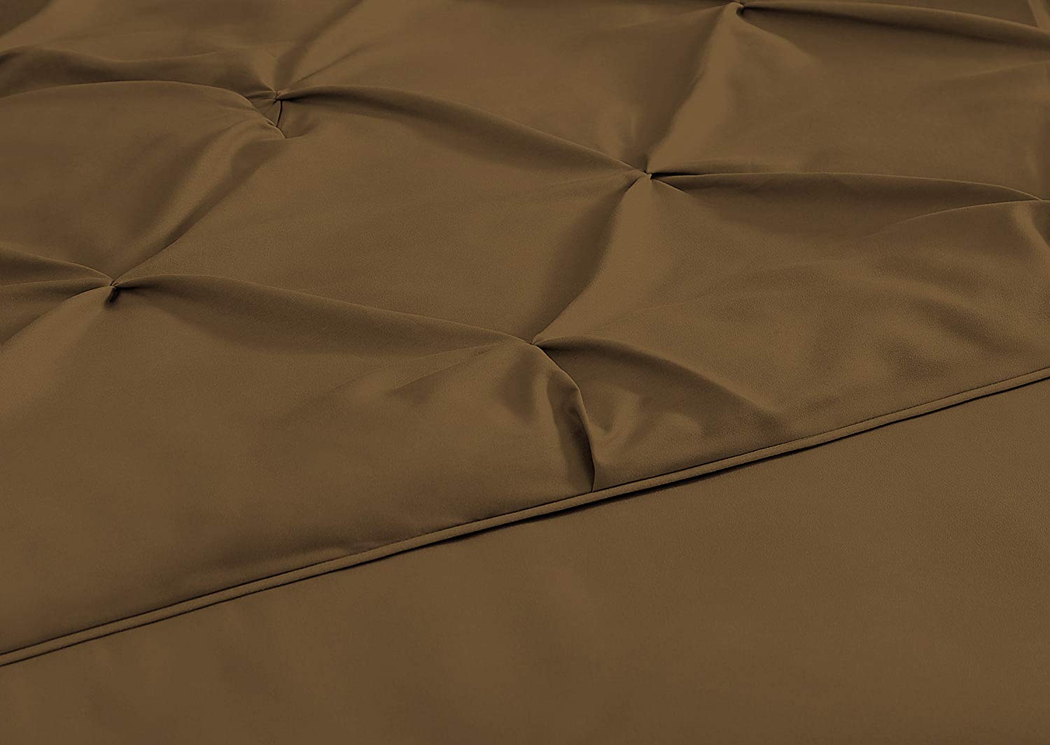 Premium 100% Egyptian Cotton 7-Piece Pinch Pleat Pintuck Comforter Set - 800 Thread Count, Ultra Soft & Breathable (California King, Taupe) for Luxury Bedroom Decor & Hotel-Style Comfort