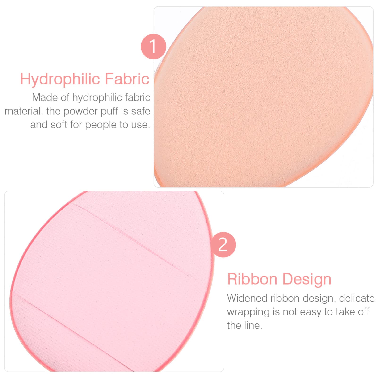 Minkissy 20pcs Finger Powder Puff - Hydrophilic Non-Latex Fluffy Makeup Sponge for Foundation, Setting Powder & Makeup Removal | Mini Beauty Blender for Flawless Face Makeup Application & Touch-Ups