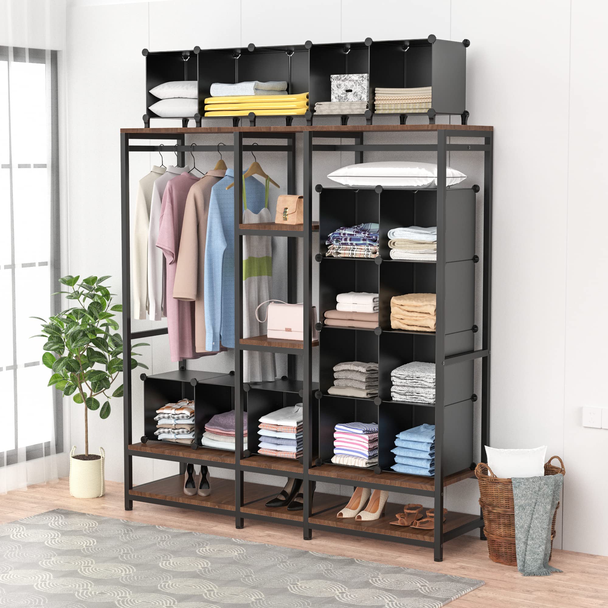 Modular Plastic Shoe Storage Cubes - Portable Shoe Organizer Shelf Rack for Closet, Entryway & Bedroom - Space-Saving Shoe Display Solution for Sneakers, Boots & Sandals