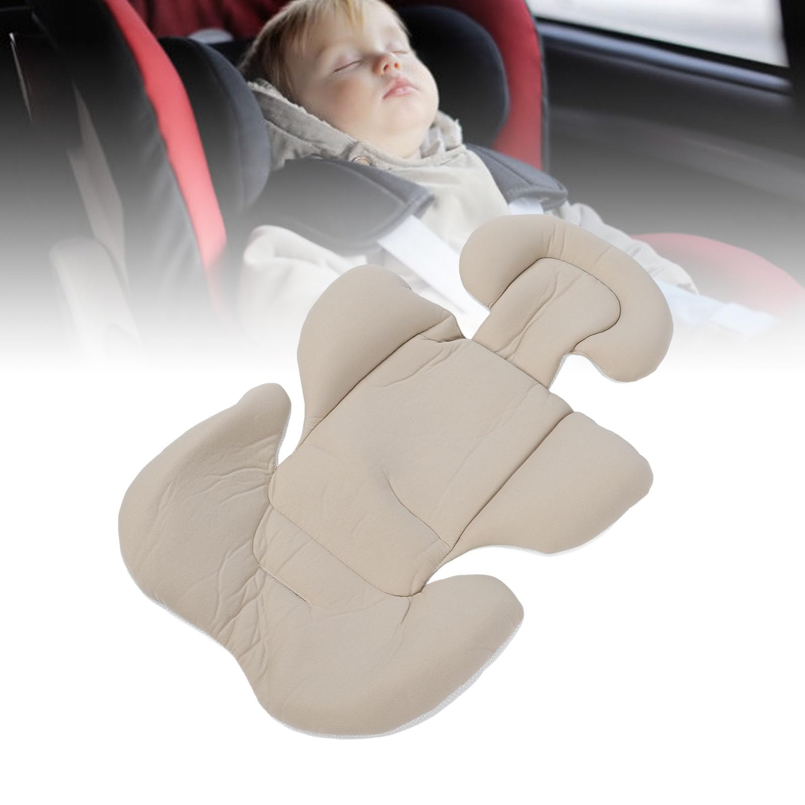 Baby Car Seat Head Support Pillow for Newborns - Infant Head & Body Support Cushion - Universal Car Seat Insert & Stroller Cushion - Breathable & Comfortable Baby Shower Gift (Black) - Perfect for Road Trips, Daily Commutes & Stroller Walks