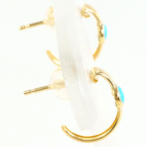 18K Yellow Gold Turquoise Earrings for Women – Handmade Dangle Earrings with Natural Gemstone – Perfect for Parties, Weddings & Gifts