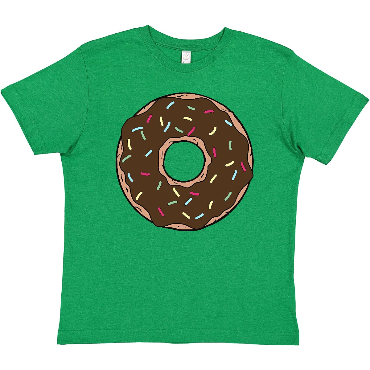Inktastic Chocolate Donut Doughnut Graphic Youth T-Shirt - Sweet Glazed Icing & Sprinkles Design for Kids, Birthday Party Outfit & Casual Wear
