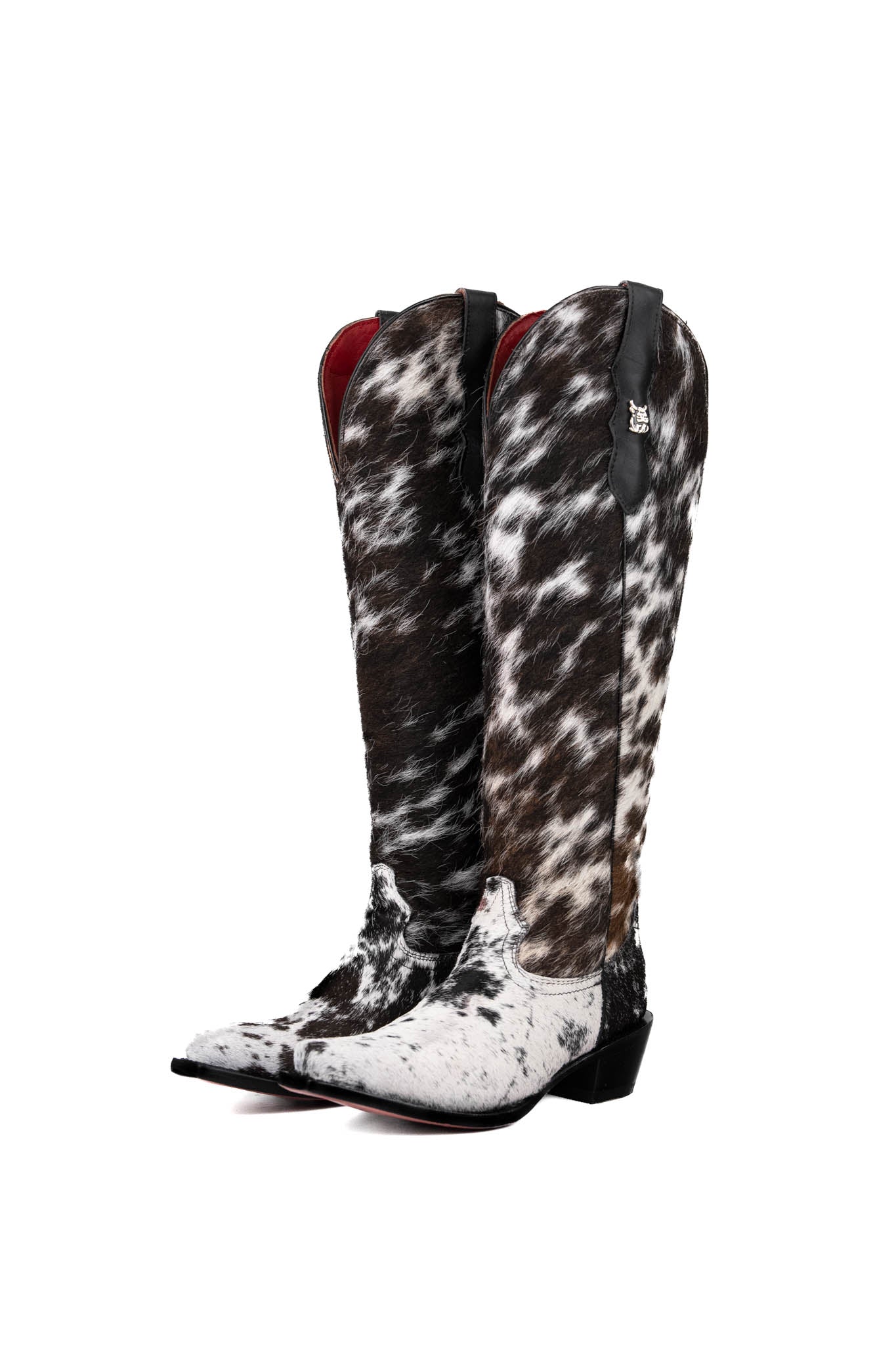 Women's Cowhide Red Bottom Snip Toe Cowgirl Boots - Size 6 - Western Style Riding Boots for Country Dancing, Rodeo & Fashion Outfits
