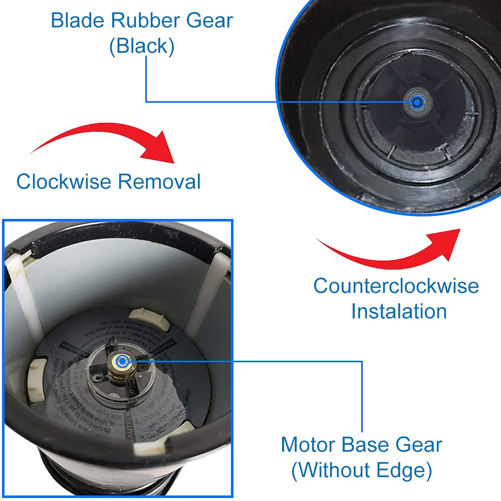 MMOBIEL 2-Pack Base Gear & Blade Gear Clutch Replacement Kit for Magic Bullet Blender MB1001 250W - Perfect for Smoothie Making, Food Processing, and Kitchen Blender Repairs