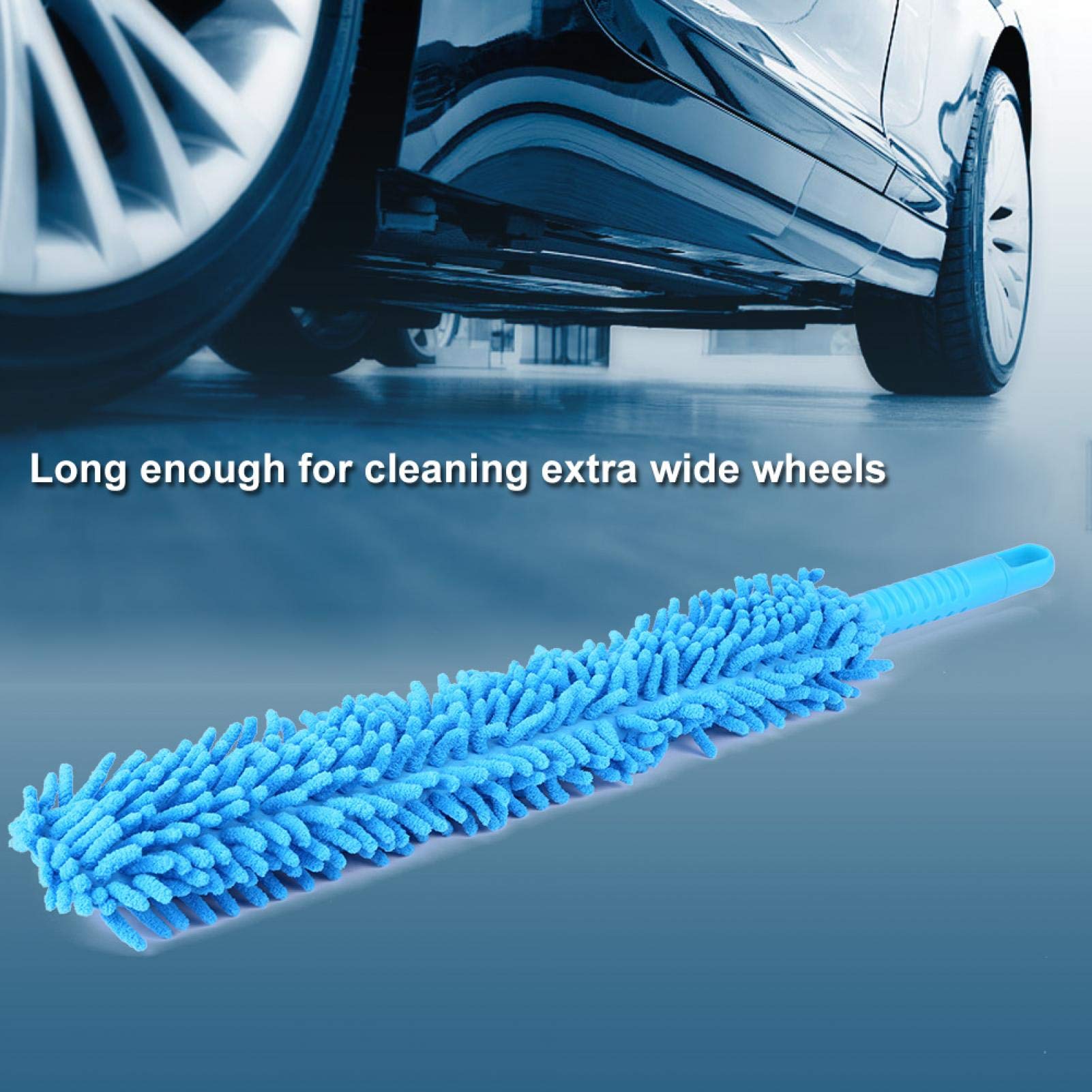 Flexible Car Cleaning Brush - Soft Microfiber Wheel Cleaner for Auto Detailing