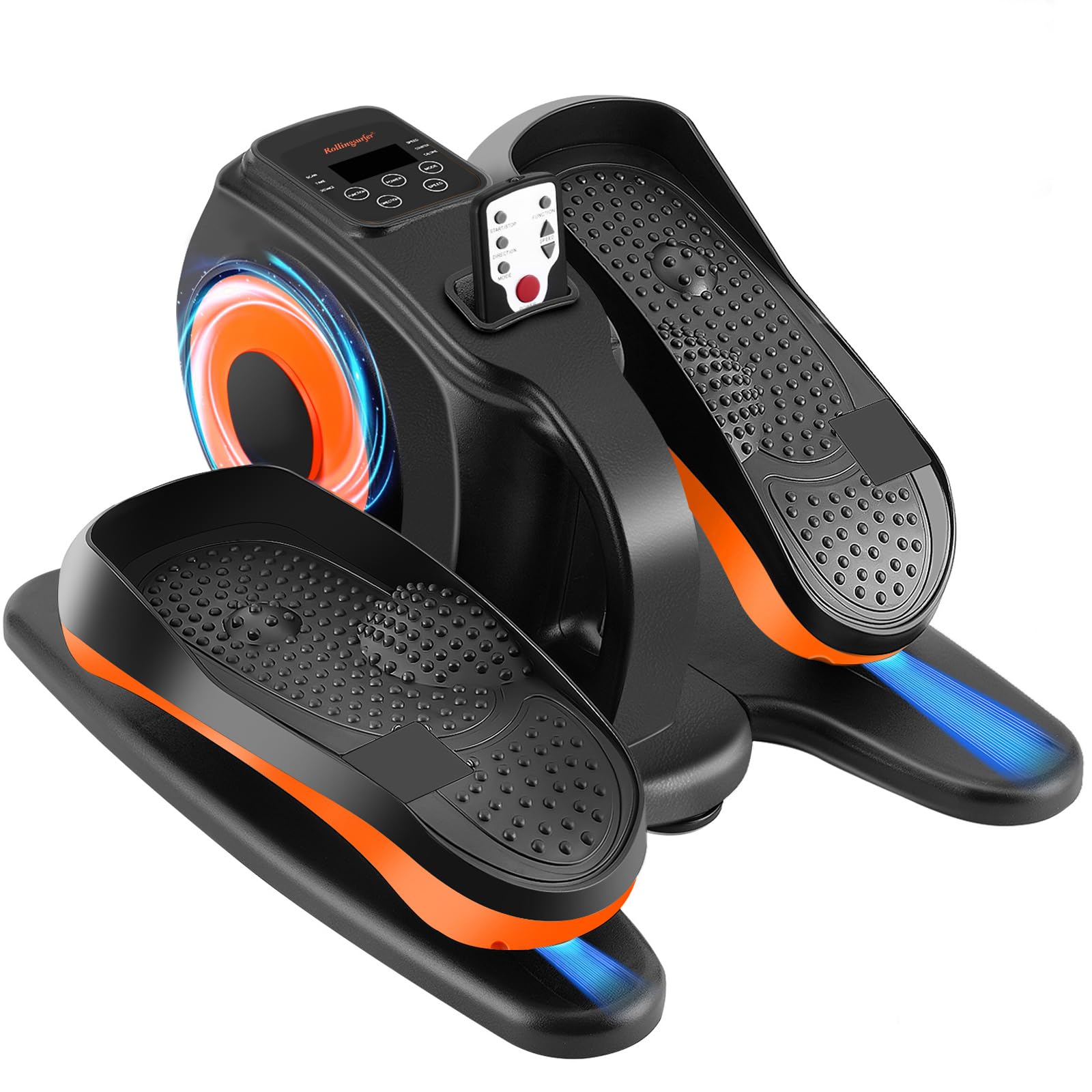Under Desk Elliptical Machine - Electric Leg Exerciser for Seniors & Adults - Compact Seated Pedal Exerciser with Remote Control - Portable Elliptical Trainer with Non-Slip Pedals - Perfect for Home Office, Physical Therapy & Low-Impact Workouts