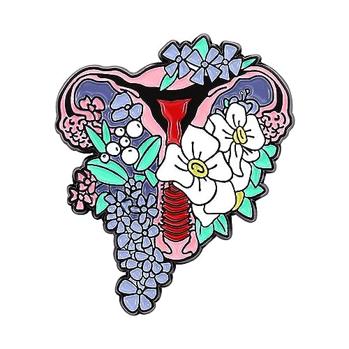 Uterus enamel pin