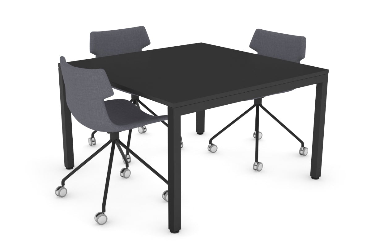 Modern Square Boardroom Table with Quadro Legs - 1200L x 1200W - Executive Office Conference Table for Professional Meetings & Presentations
