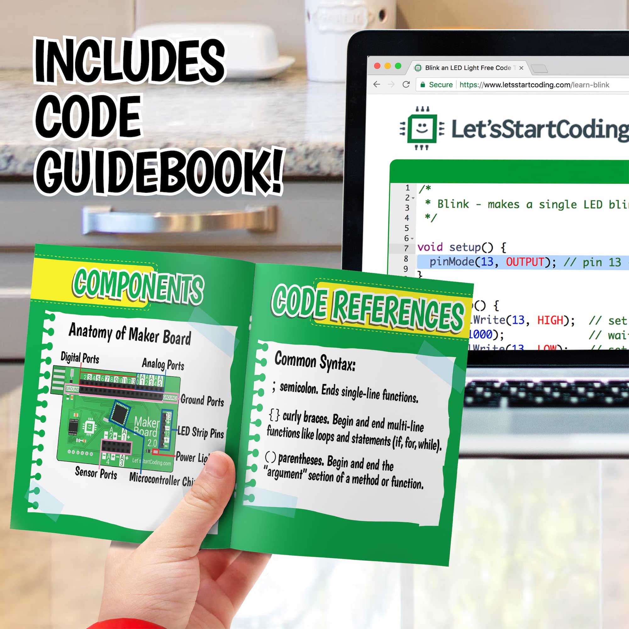 STEM Coding Kit for Kids Ages 8-12 | Learn Real C++ Programming & Electronics with 60+ Projects | Perfect Gift for Boys & Girls | Fun Educational Toy for Home & School STEM Learning Activities