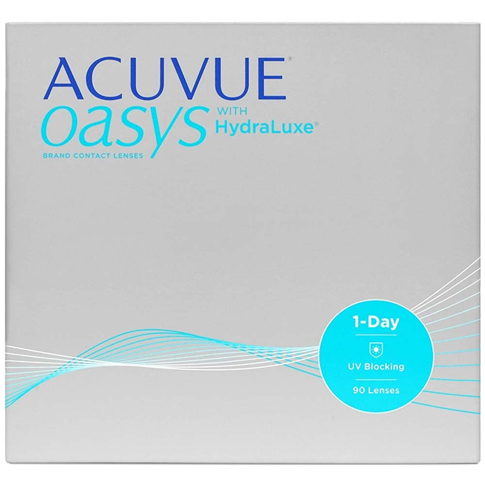 Acuvue Oasys 1-Day Contact Lenses with HydraLuxe Technology for All-Day Comfort - Perfect for Work, Travel & Active Lifestyles