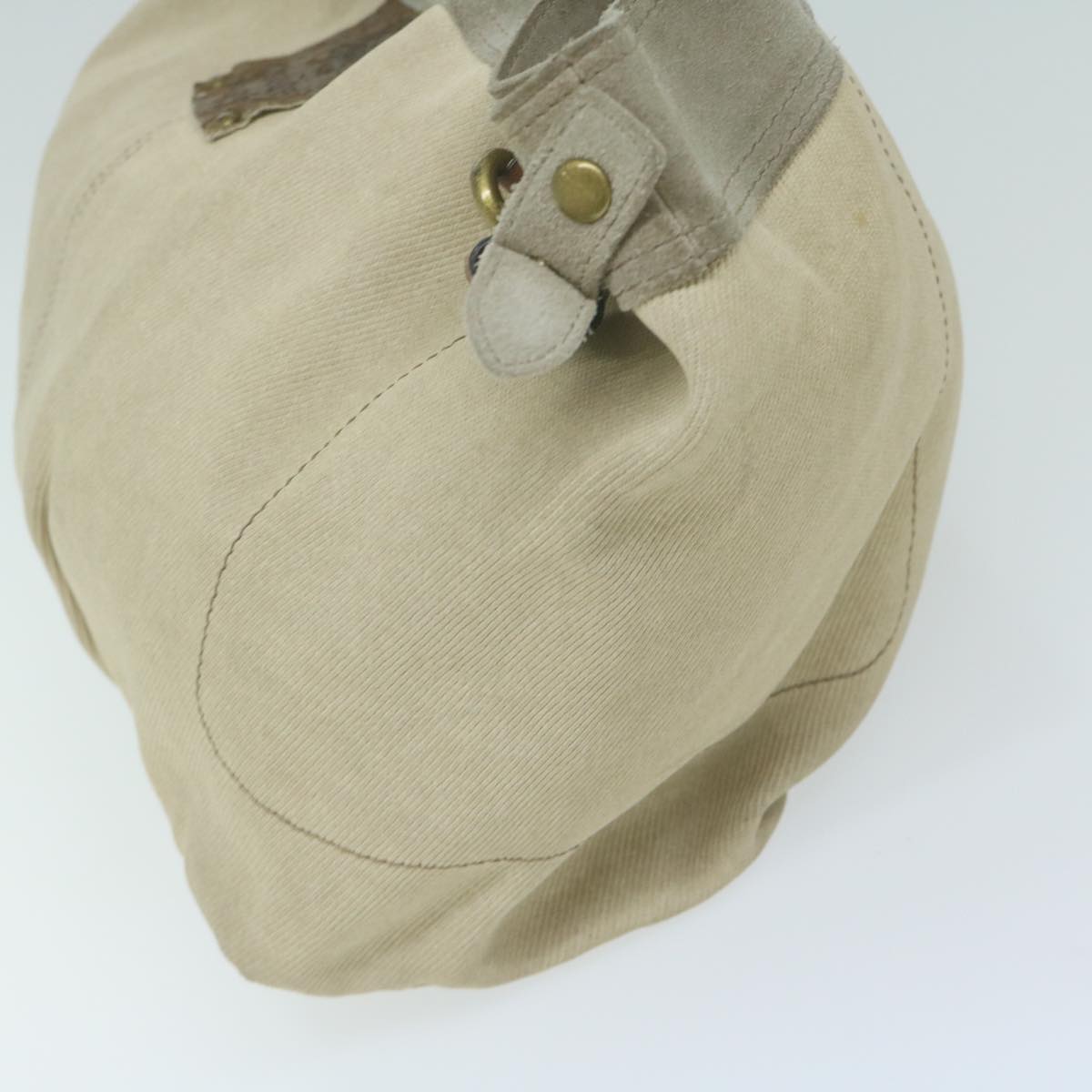 Stylish Beige Canvas Tote Bag with Durable Metal Hardware - Perfect for Work, Travel & Everyday Use