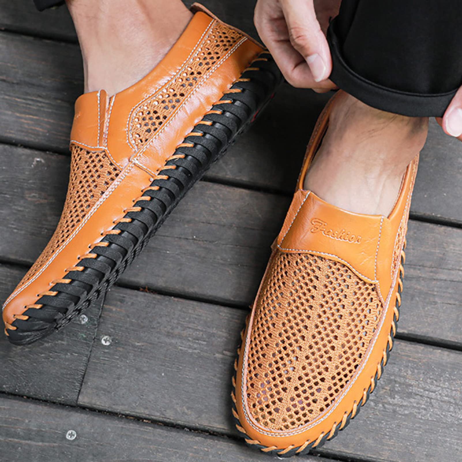 **Hoxekle Men's Casual Breathable Mesh Loafers - Lightweight Summer Walking Shoes for Outdoor & Travel - Comfortable Slip-On Fashion Sneakers for Daily Wear**    *(Perfect for Casual Outings, Travel, Work, and Everyday Comfort)*