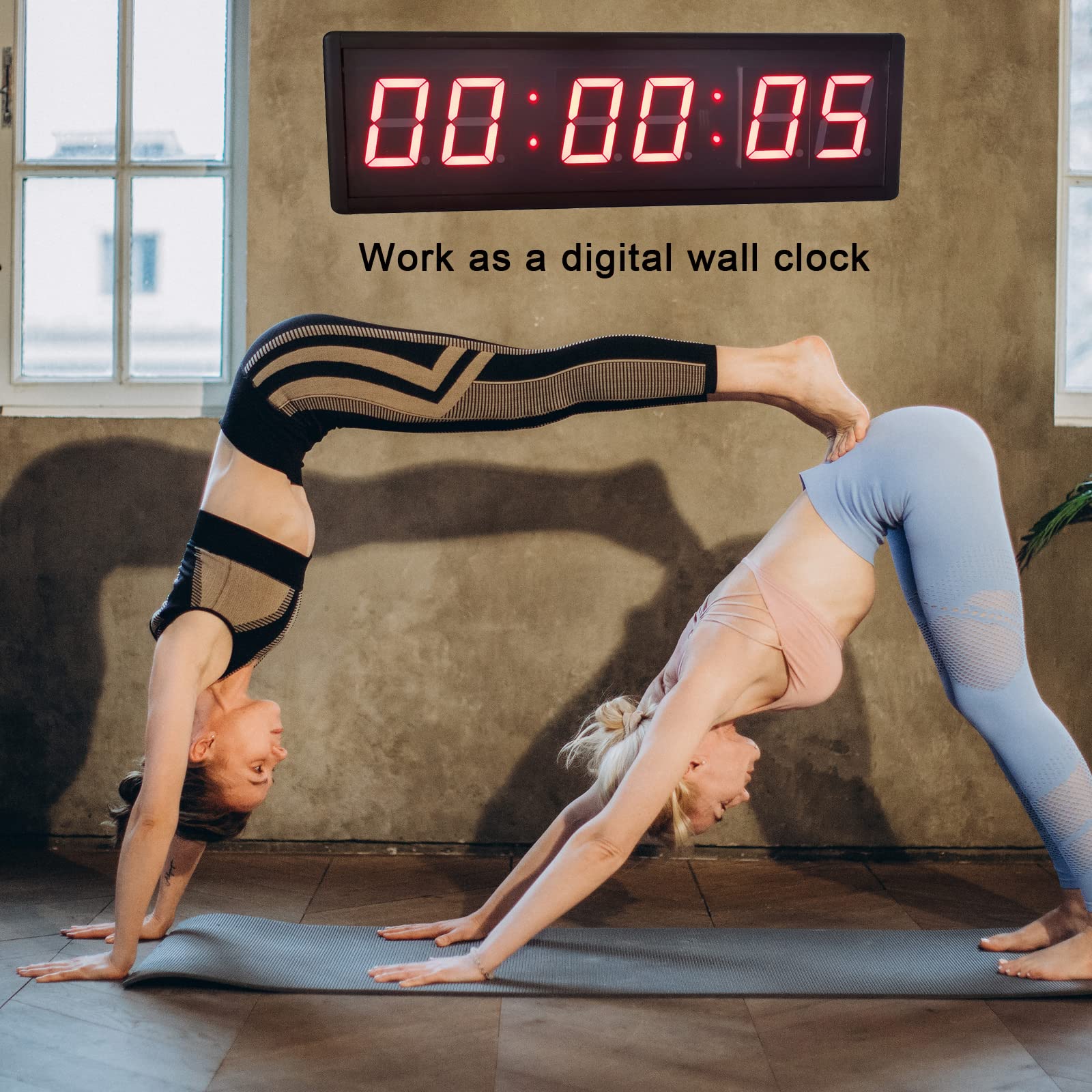 Digital Countdown Timer with Large Display - Remote Control for Positive to Negative Time Tracking in Minutes & Seconds | Perfect for Workouts, Cooking, and Presentations
