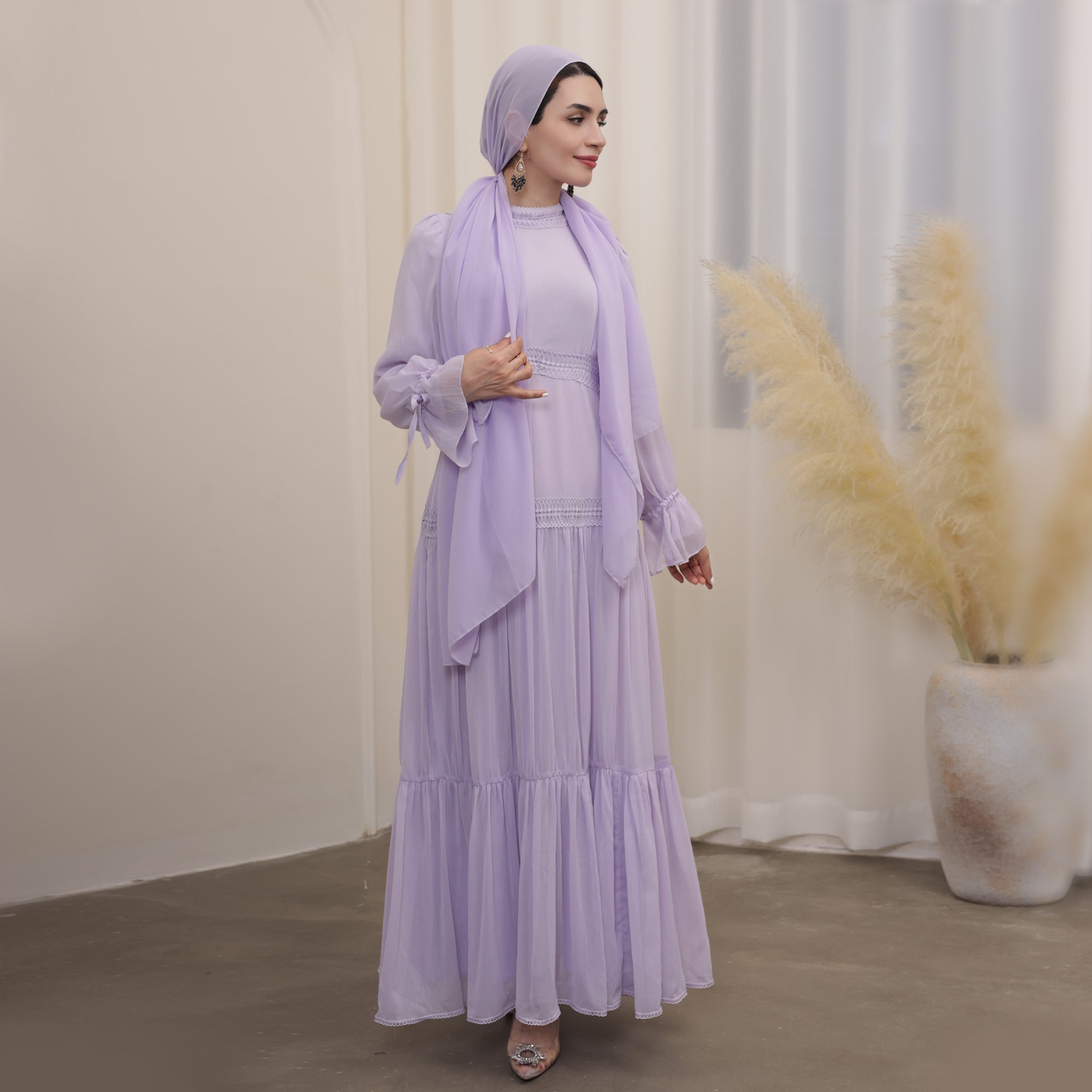 Dalila Maxi Dress in Lavender - Flowy Long Summer Dress for Women, Beach Wedding & Vacation Outfit