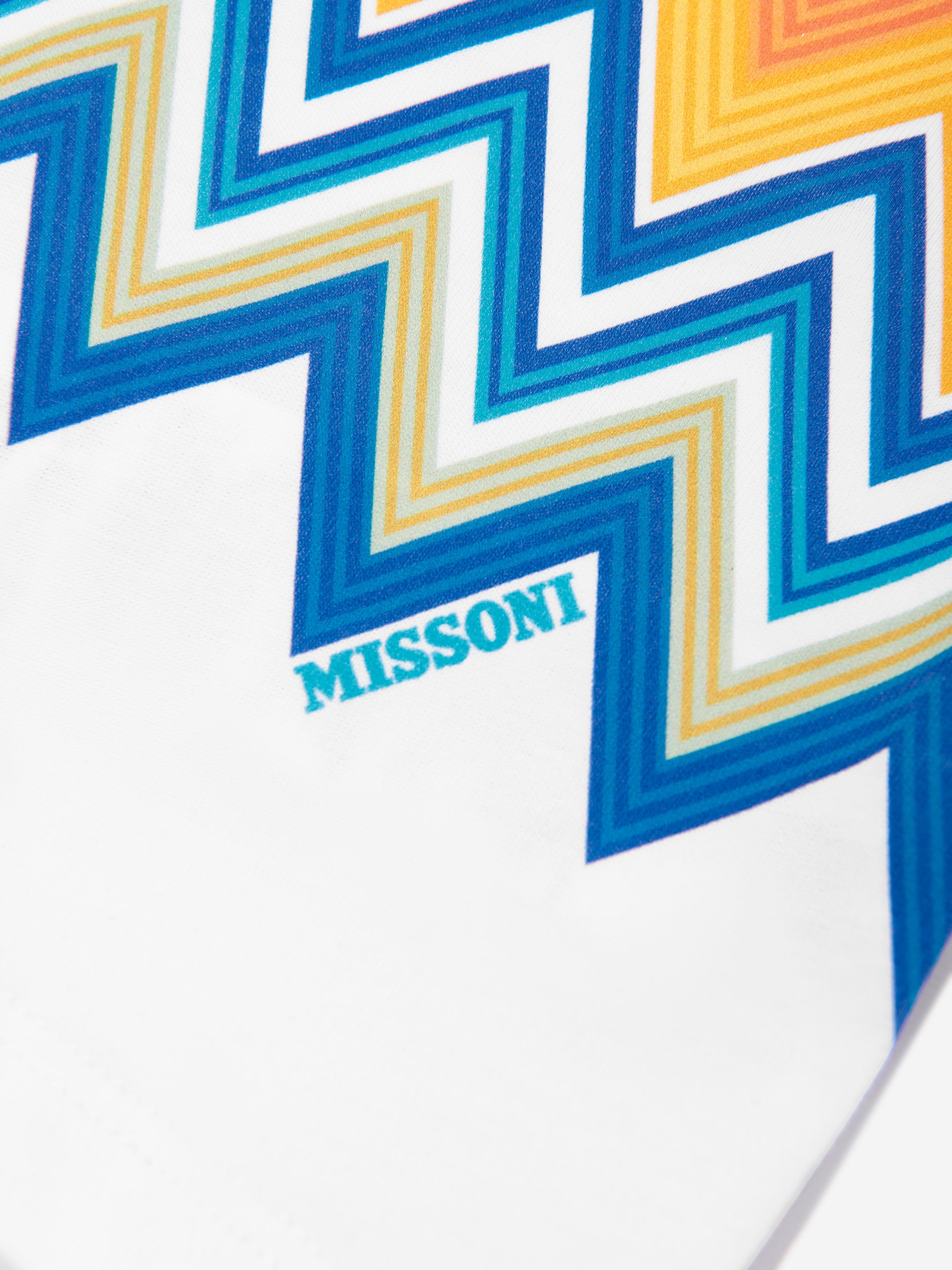 Baby Boys' White Zigzag Print T-Shirt - Soft Cotton Tee for Playtime & Casual Outfits