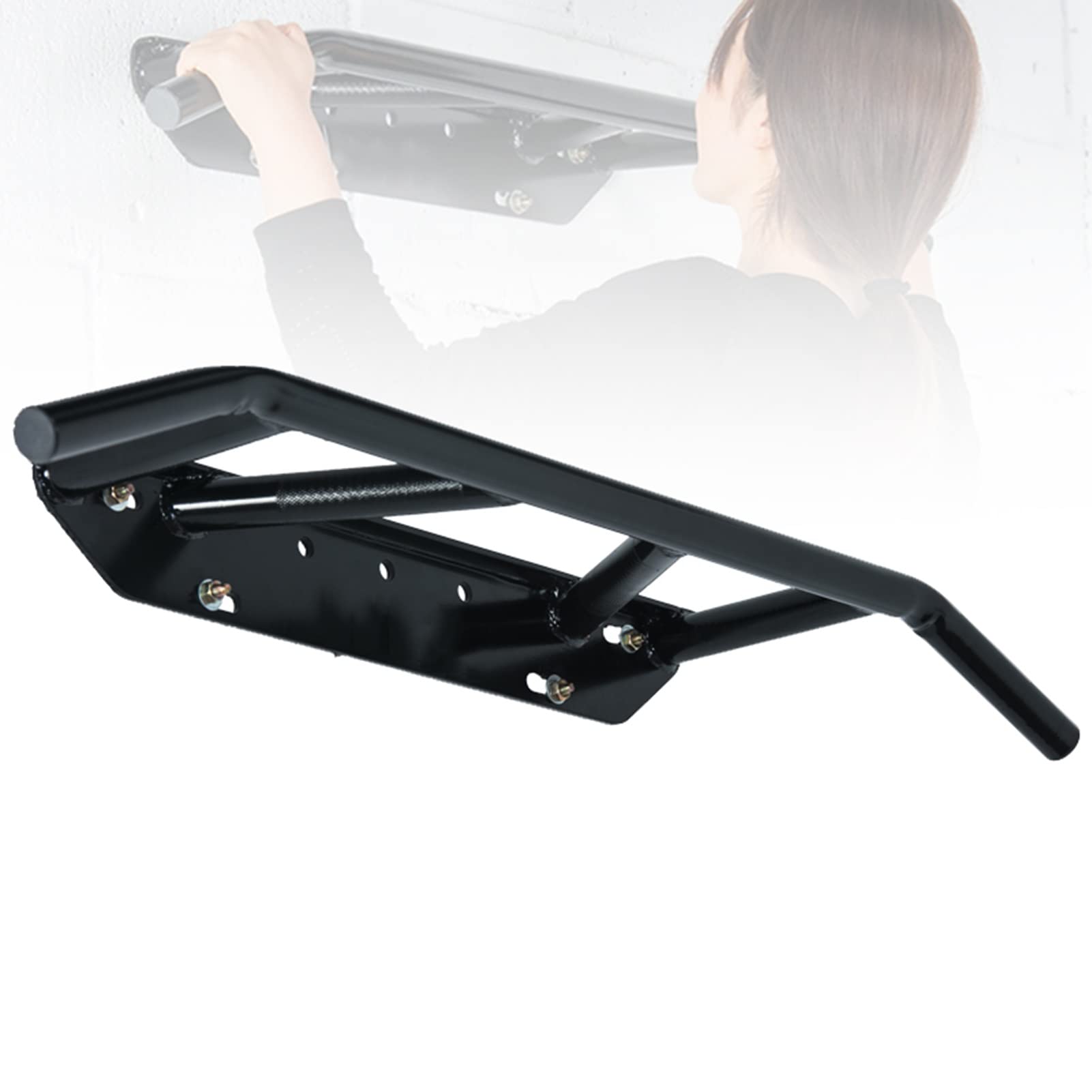 KNRD Heavy Duty Wall Mounted Pull Up Bar - Multi Grip Chin Up Bar with Soft Handles for Home Gym, Supports 300kg/660lbs - Perfect for Strength Training, Calisthenics & Home Workouts