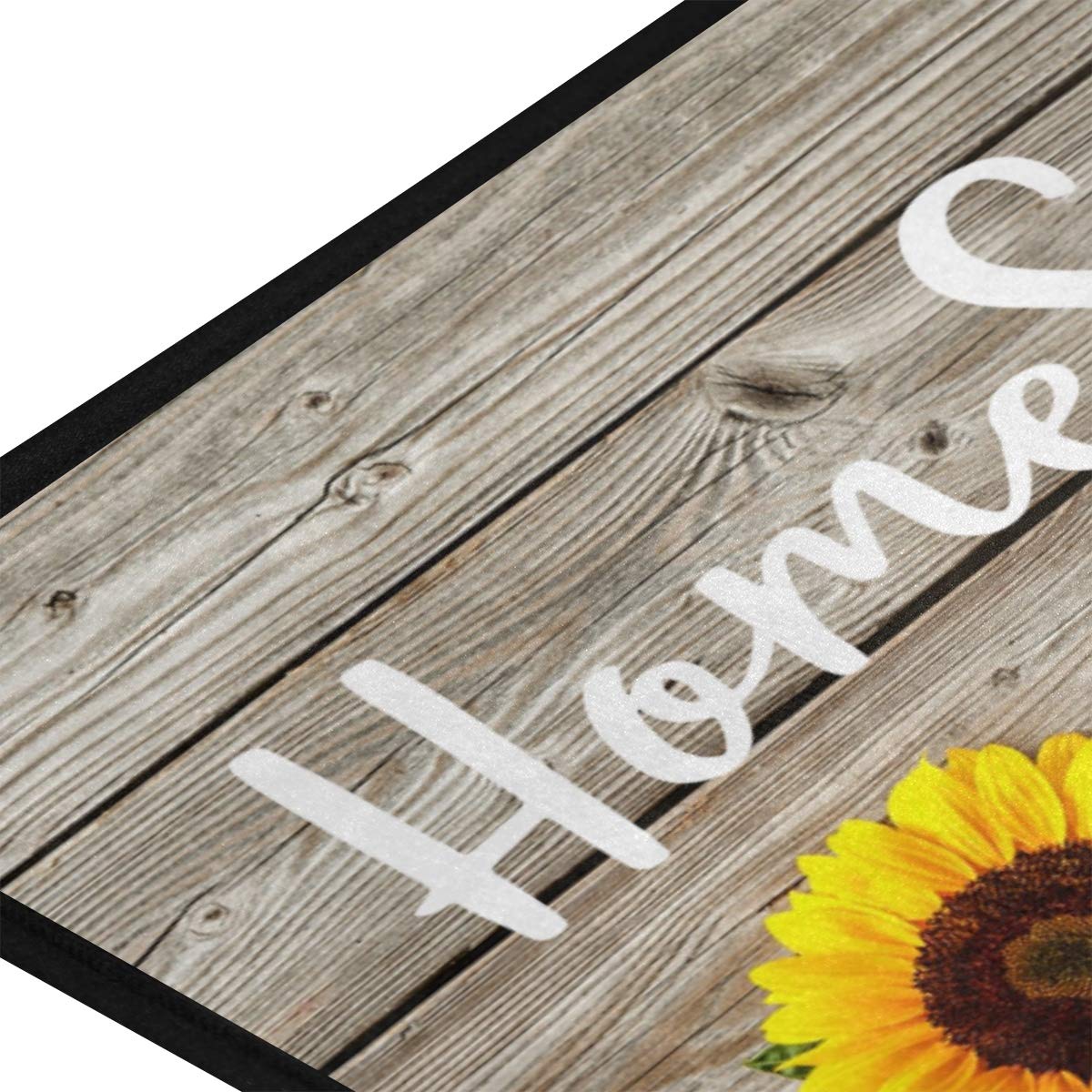 Non-Slip Sunflower Kitchen Rug - Washable 20x39 Inch Farmhouse Floor Mat for Home Decor, Cushioned Comfort & Safety - Perfect for Kitchens, Entryways, and Laundry Rooms